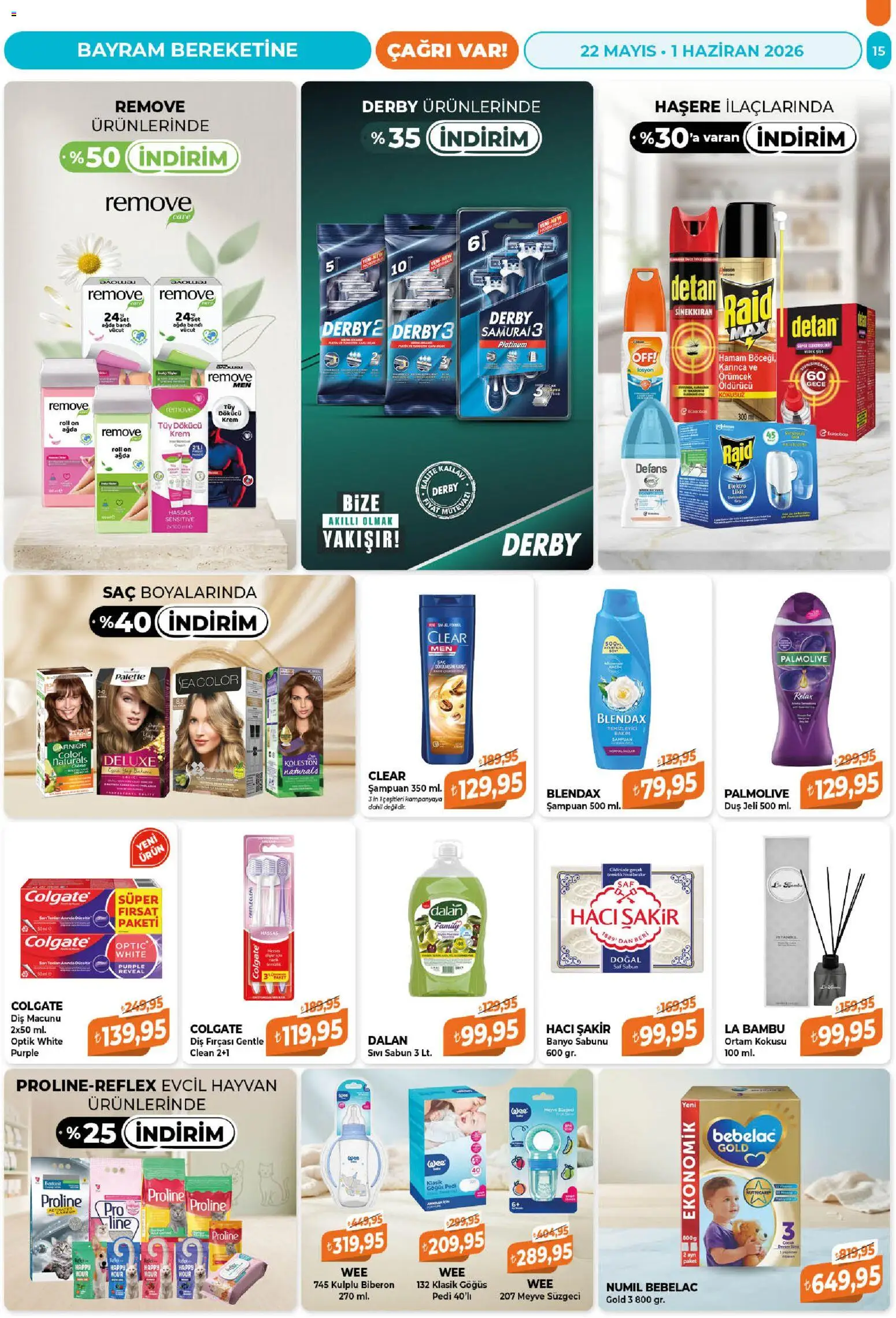 Çağrı Market Katalog - 22.05.2026 tarihinden itibaren geçerlidir | Sayfa: 15 | Ürünler: Şampuan, Krem, Sabun, Meyve