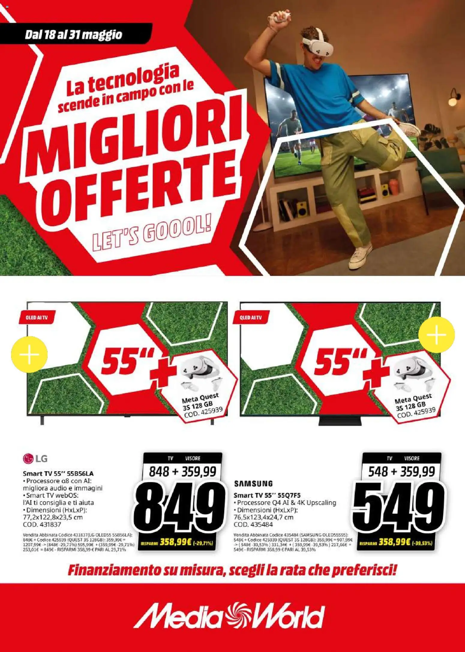 Volantino Media World del 18.05.2026 | Pagina: 1 | Prodotti: smart TV, TV, Audio, Samsung