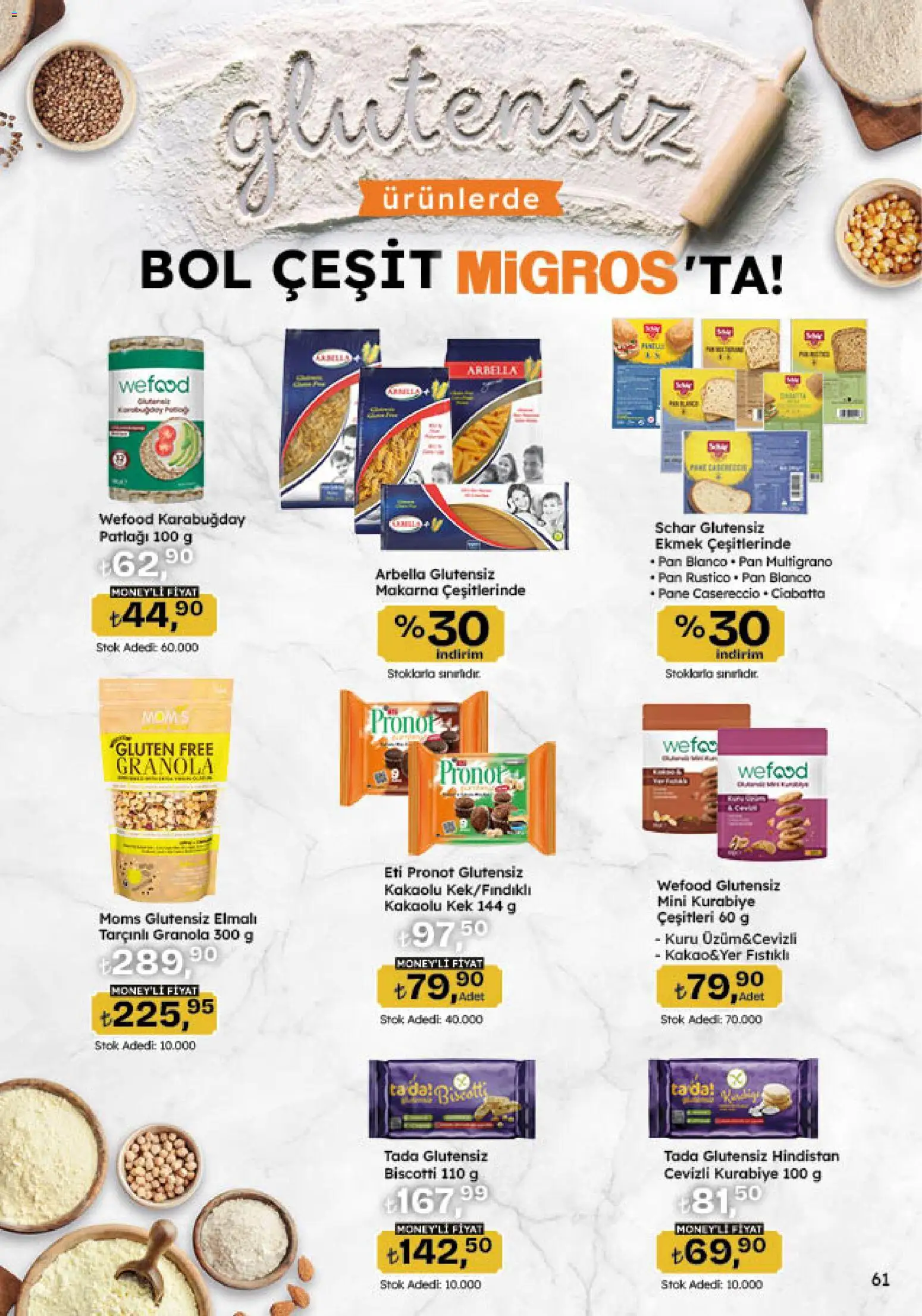 Migros Katalog - 5M Migroskop Dijital - 20 Ağustos 2026 tarihinden itibaren geçerlidir | Sayfa: 61 | Ürünler: Ekmek, Makarna, Kurabiye