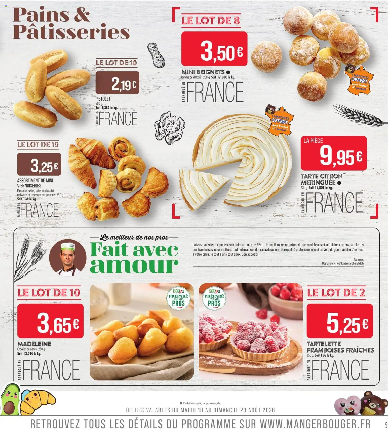 {H1} | Page: 5 | Produits: Citron, Madeleines, Framboises, Viennoiseries
