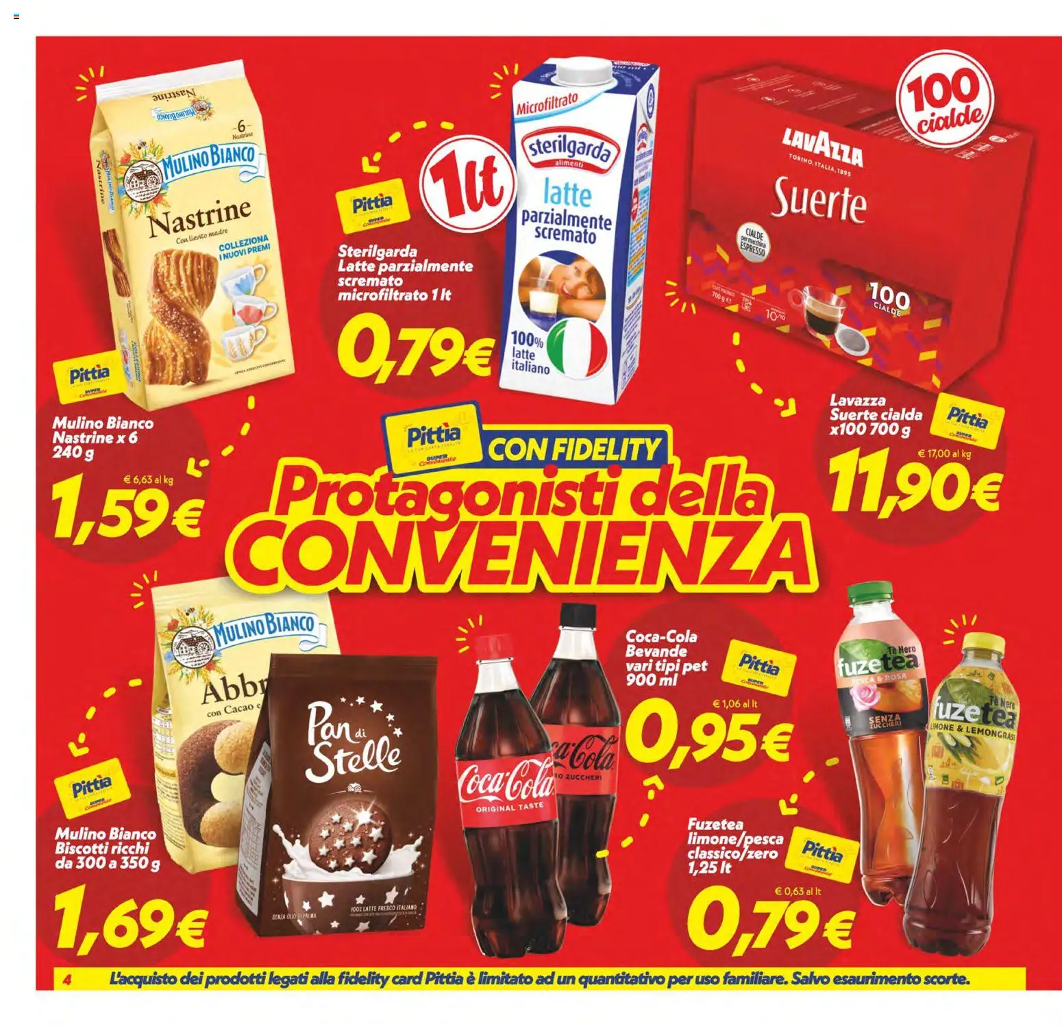 Volantino SuperConveniente del 19.05.2026 | Pagina: 4 | Prodotti: Tè, Biscotti, Latte, Lavazza