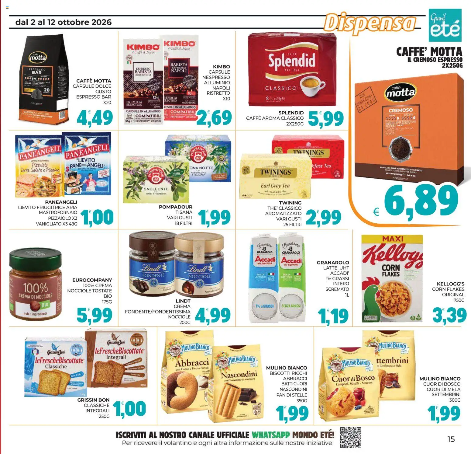 Volantino Eté del 02/10/2026 | Pagina: 15 | Prodotti: Caffè, Cioccolato, Dolci, Friggitrice