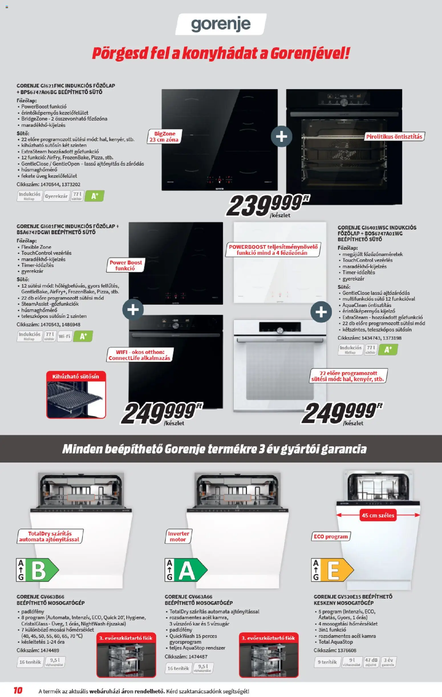 Media Markt akciós ujság - amely érvényes a következő dátumtól: 06.05.2026 | Oldal: 10 | Termékek: Sütő, Főzőlap, Mosogatógép, Óra