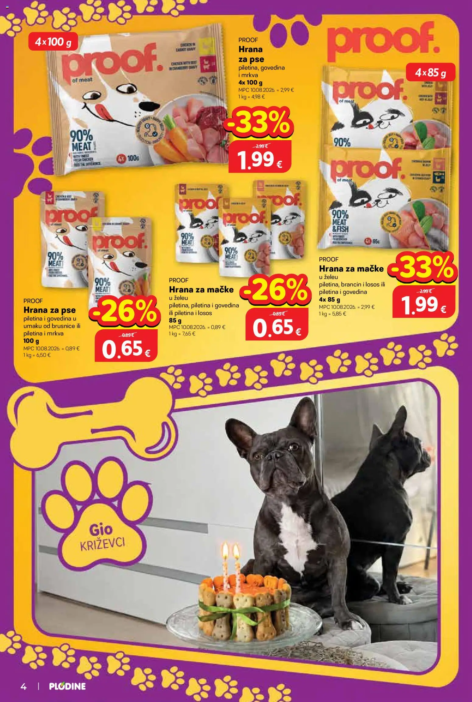 Plodine katalog | vrijedi od 01.10.2026 | Stranica: 4 | Proizvodi: Piletina, Brancin, Hrana za mačke, Losos