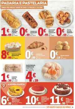 Pré-visualização E.Leclerc folheto válido de 20/08/2026 | Página: 5 | Produtos: Croissant, Pão de queijo, Tarte, Nozes