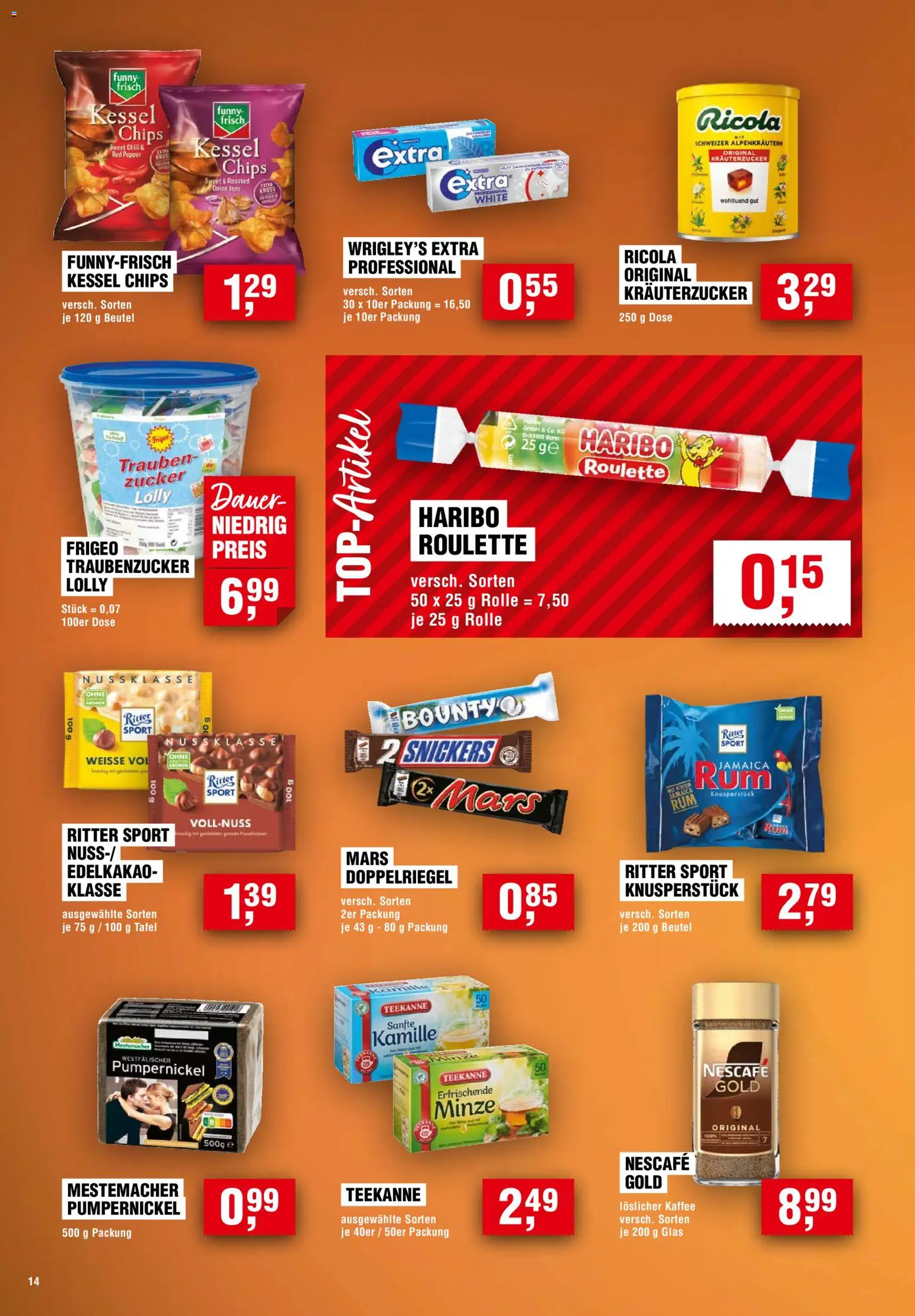 Handelshof Prospekt – gültig ab 05.11.2026 | Seite: 14 | Produkte: Trauben, Ritter sport, Zucker, Teekanne