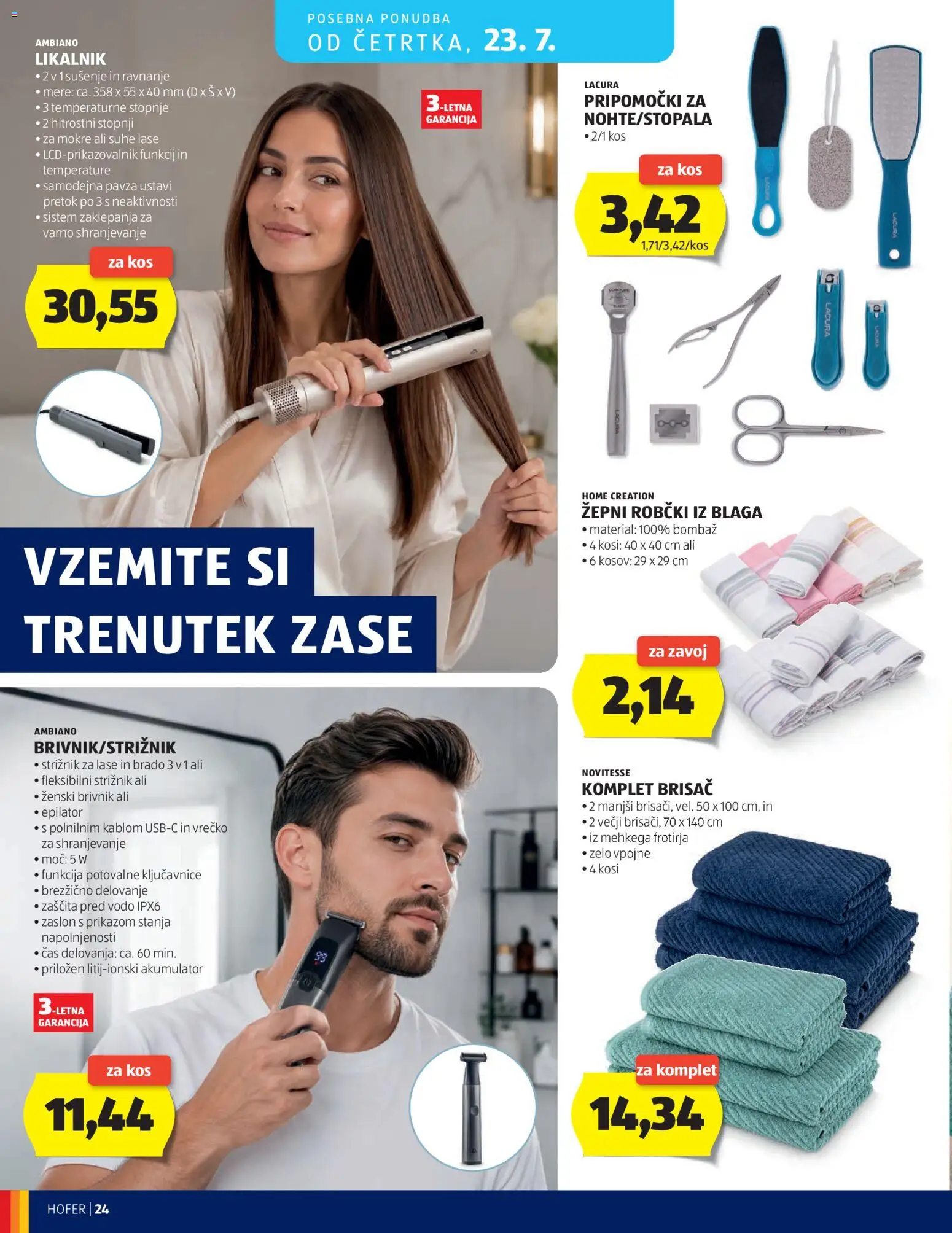 Hofer SI katalog | vrijedi od 15.07.2026 | Stranica: 24 | Proizvodi: Epilator, Zavoj