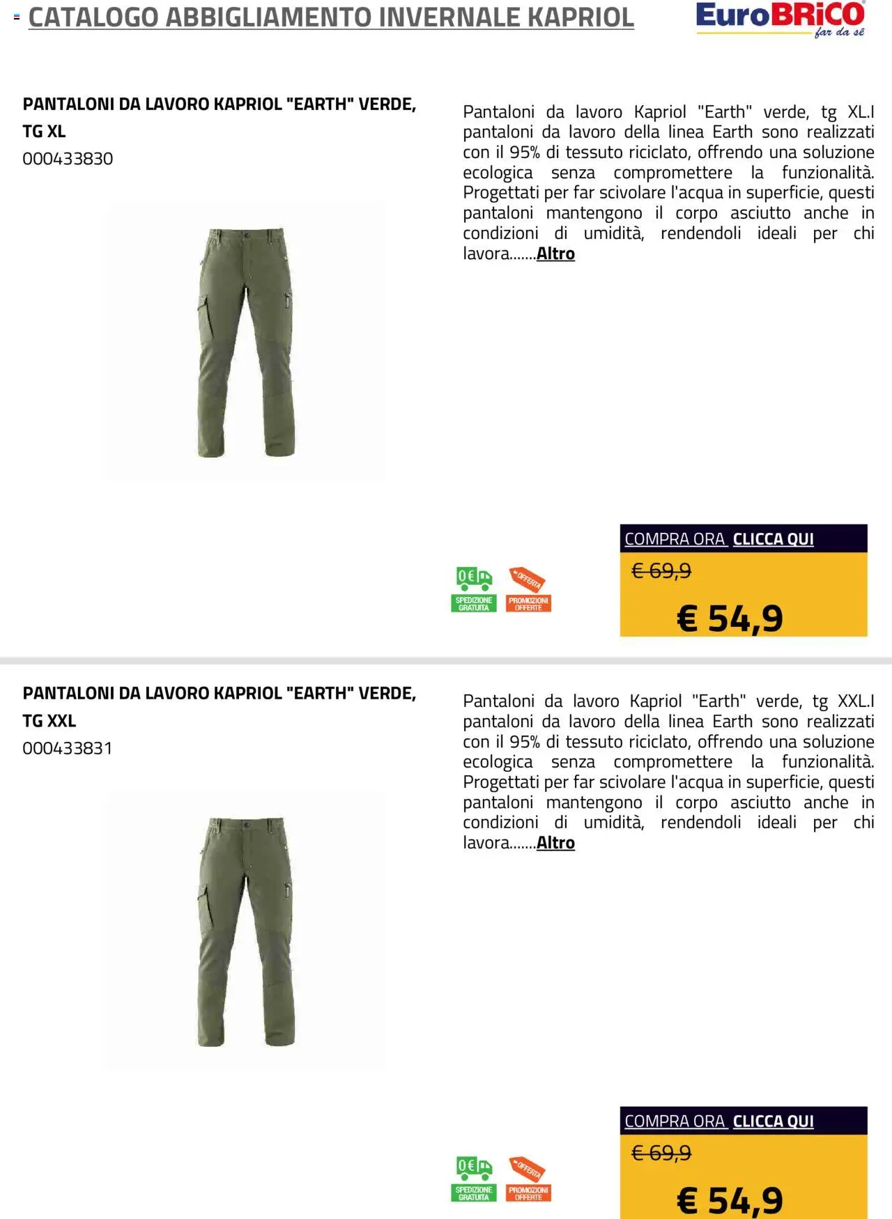 Volantino Eurobrico del 23.07.2025 | Pagina: 24 | Prodotti: Pantaloni