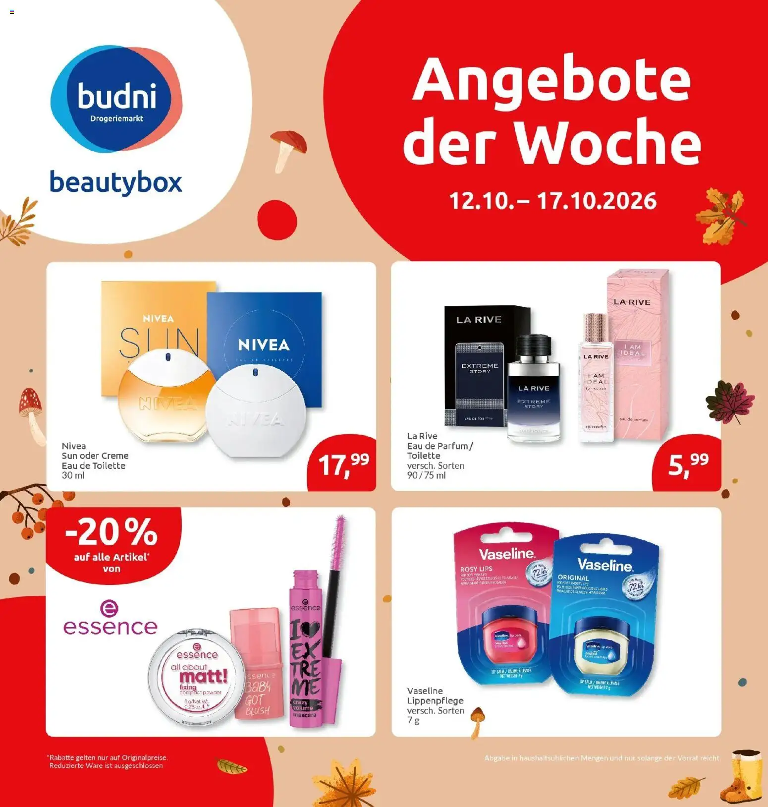 Marktkauf Prospekt Kirchheim (ab 12.10.2026) » Angebote online | Seite: 39 | Produkte: Eau de Toilette, Creme, Mascara, Blush