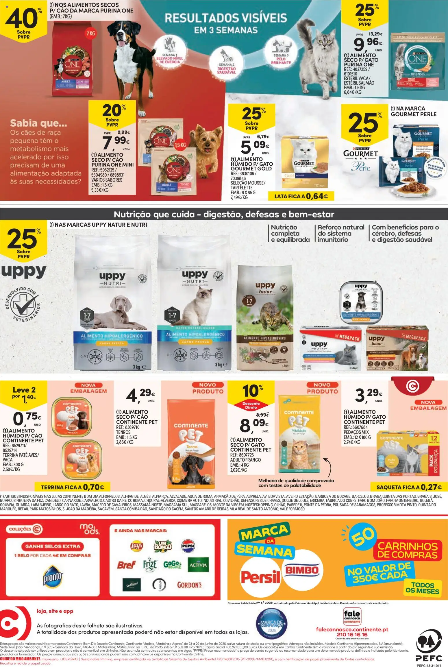 Continente Semanal Continente Bom Dia │ válido de 23/06/2026 | Página: 30 | Produtos: Purina one, Frango, Carne, Persil