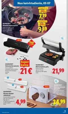 LIDL leidinys galioja nuo 04.05.2026 | Puslapis: 15 | Prekių: Keptuvė, Pjaustyklė, Grilis