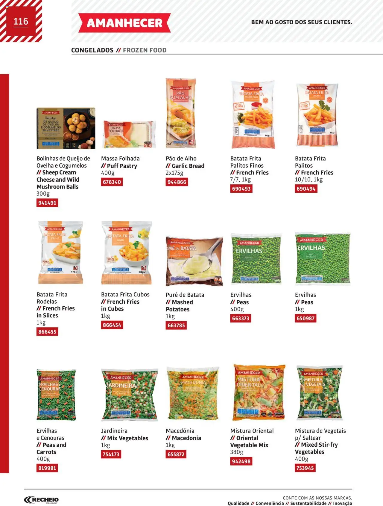 Recheio AS NOSSAS MARCAS │ válido de 19/12/2023 | Página: 116 | Produtos: Batata, Pão, Massa, Cogumelos