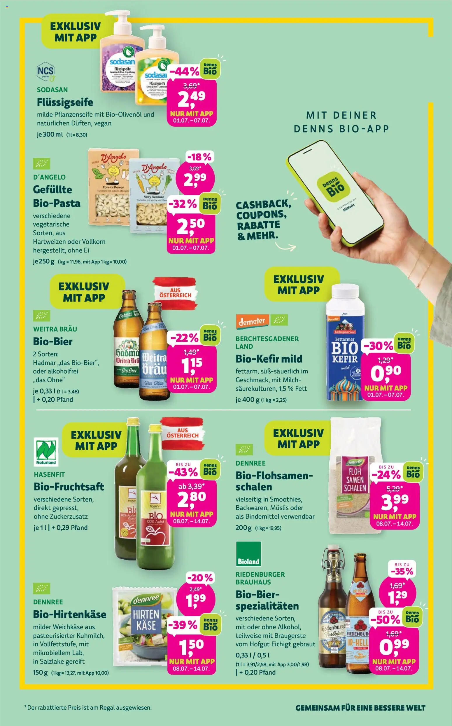 Denns BioMarkt Angebote gültig ab 01.07.2026 | Seite: 3 | Produkte: Regal, Milch, Käse, Äpfel