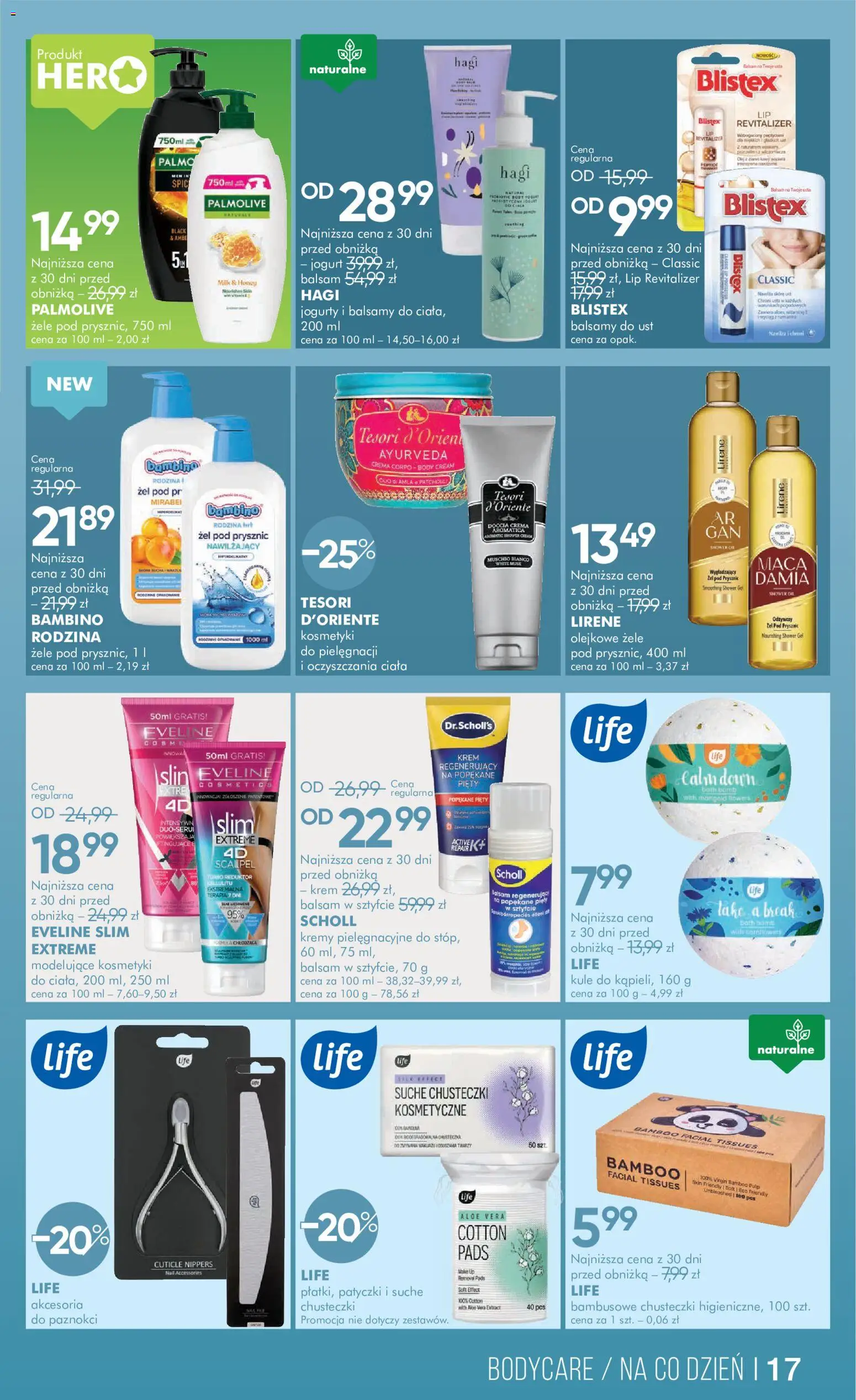 Super-pharm gazetka od 20.08.2026 | Strona: 17 | Produkty: Chusteczki, Jogurt, Body, Żel pod prysznic