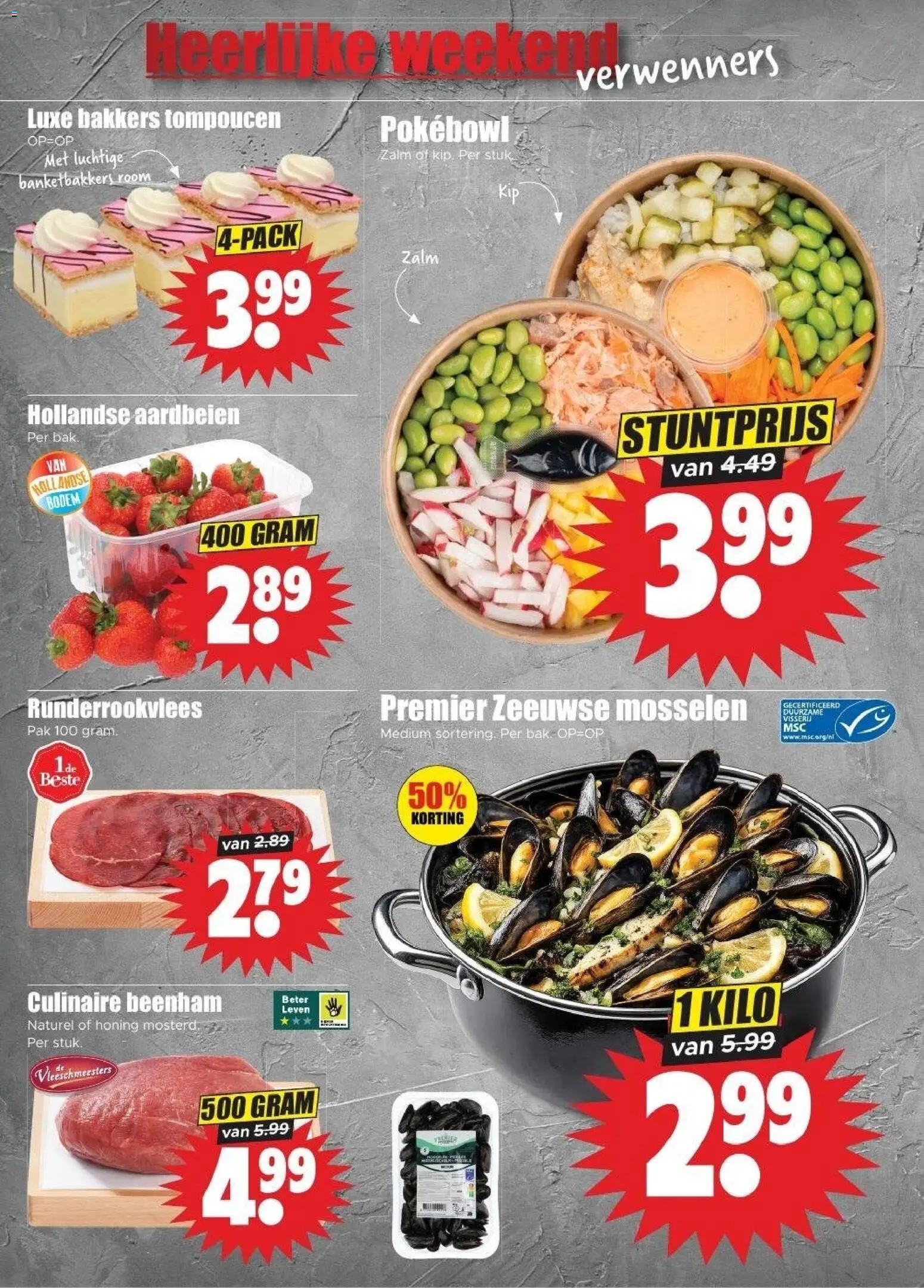 {H1} | Pagina: 30 | Producten: Aardbeien, Room, Zalm, Mosselen