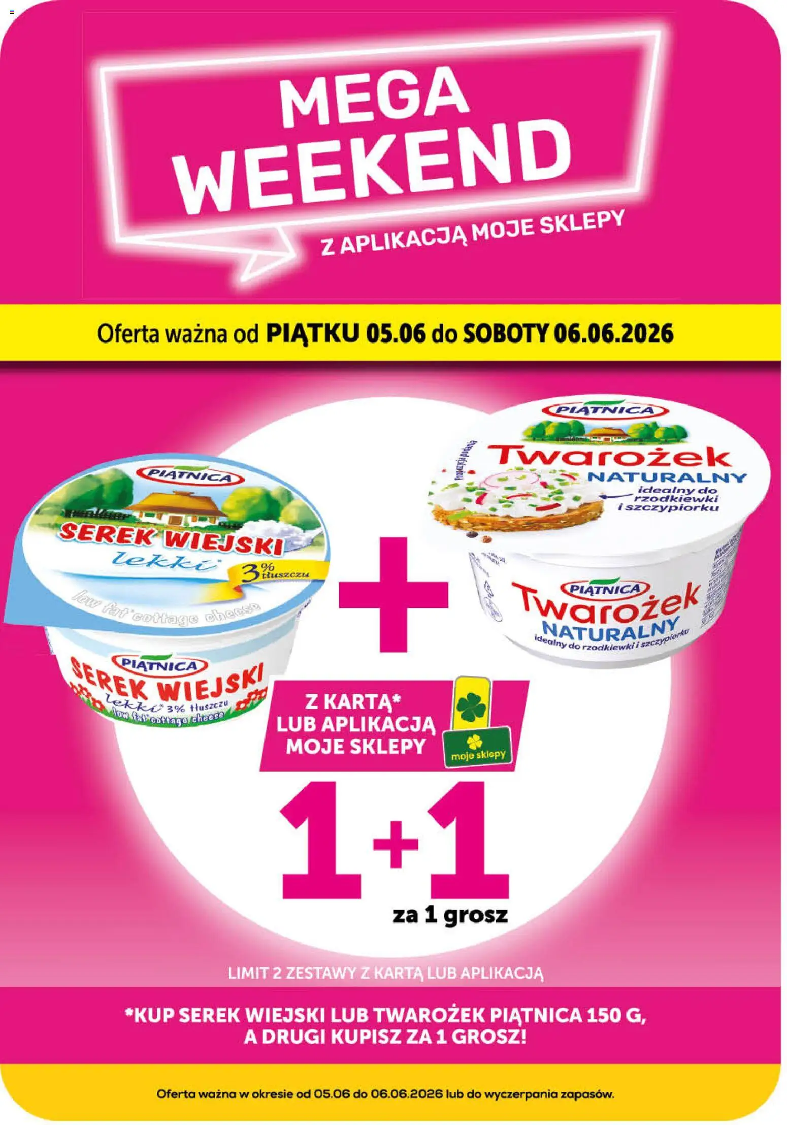 Groszek gazetka od 28.05.2026 | Strona: 23 | Produkty: Karta, Serek wiejski, Twarożek, Serek wiejski lekki
