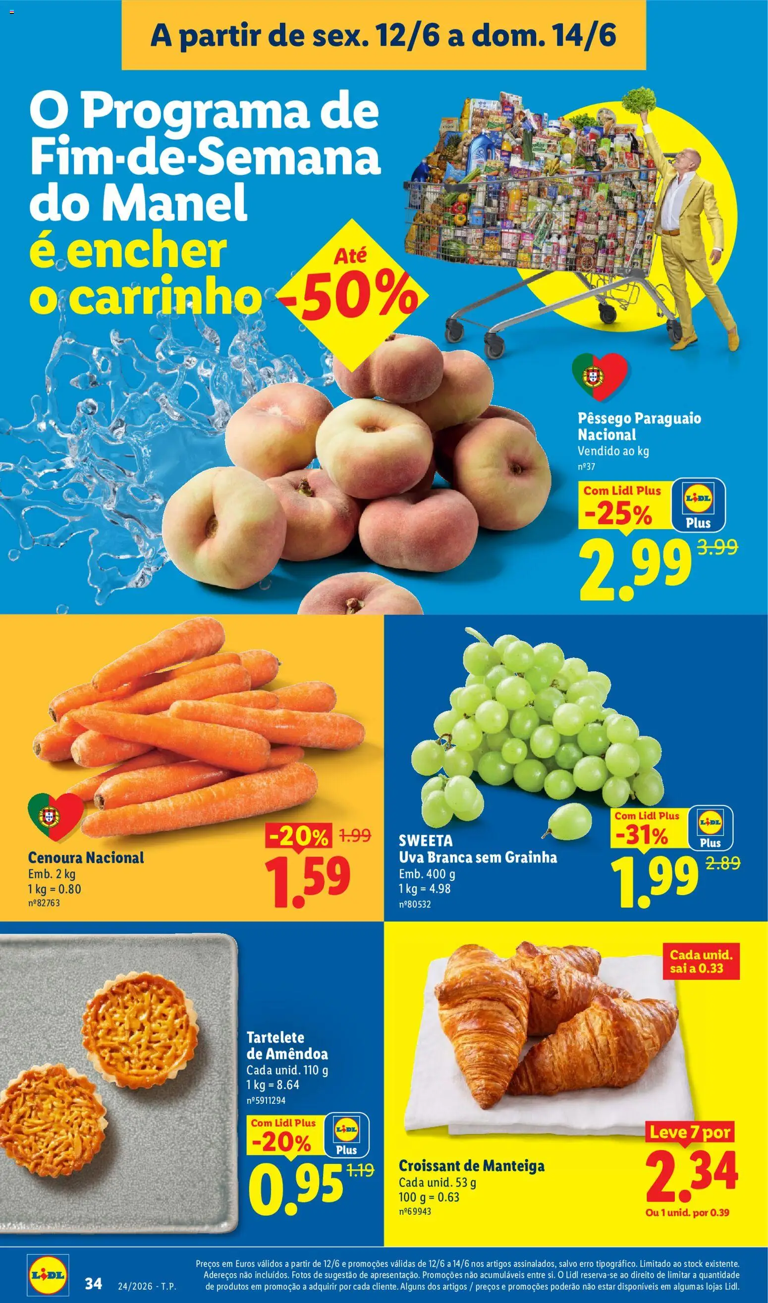Lidl folheto │ válido de 08.06.2026 | Página: 34 | Produtos: Manteiga, Cenoura
