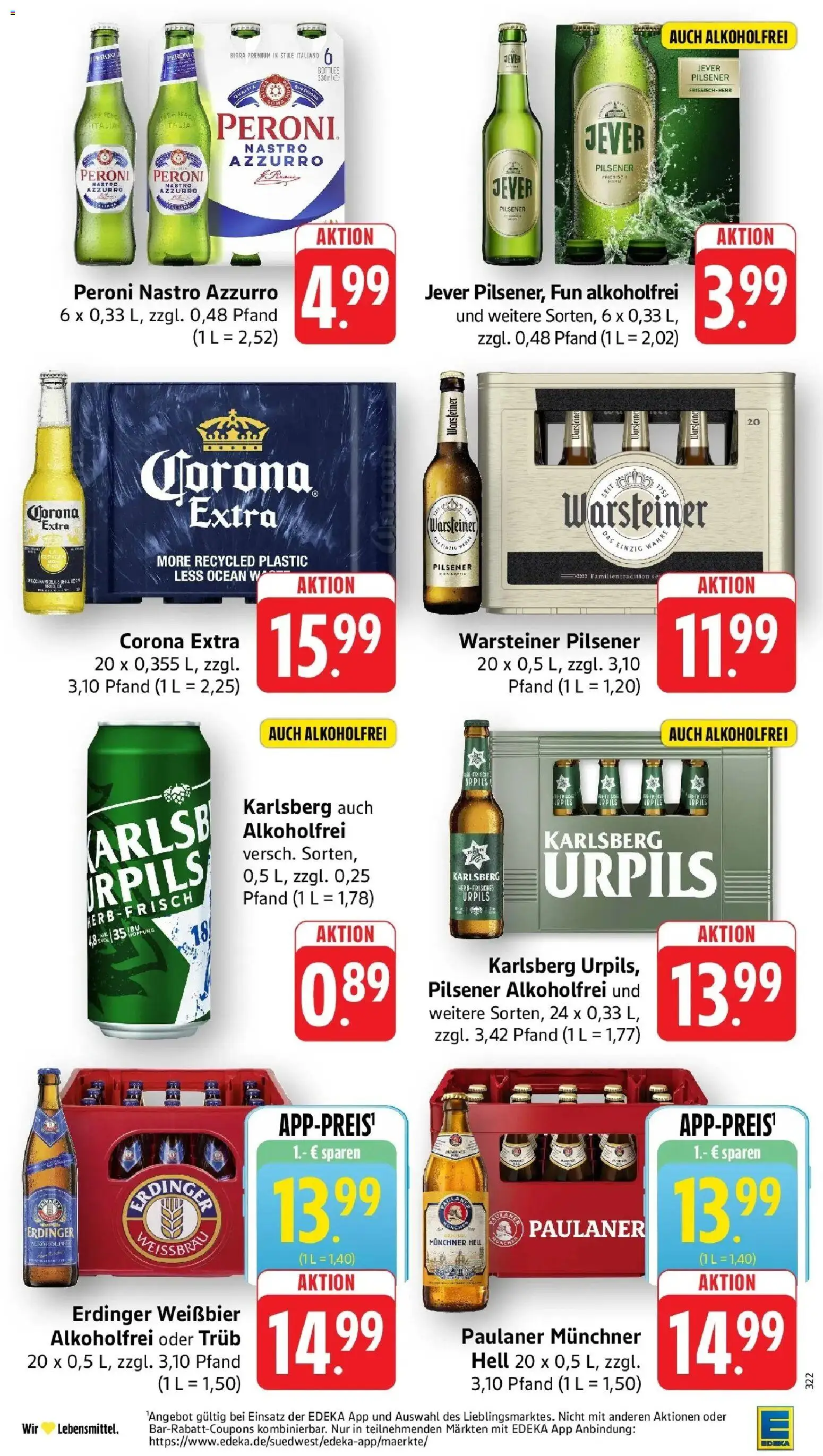 Edeka Prospekt Beckingen (ab 17.08.2026) » Angebote Online | Seite: 31 | Produkte: Erdinger, Pils, Warsteiner, Jever