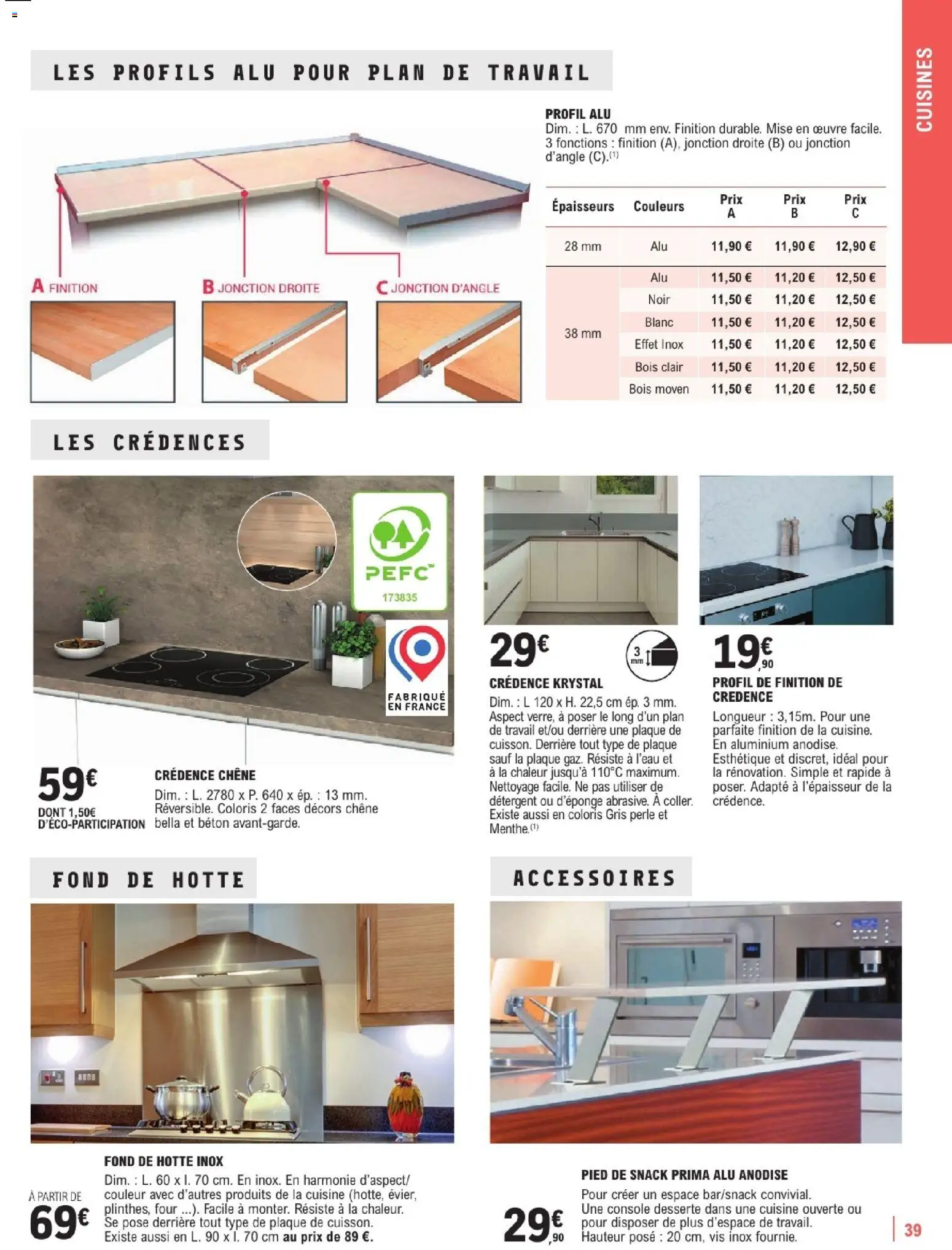 {H1} | Page: 39 | Produits: Plan de travail, Menthe, Four, Détergent