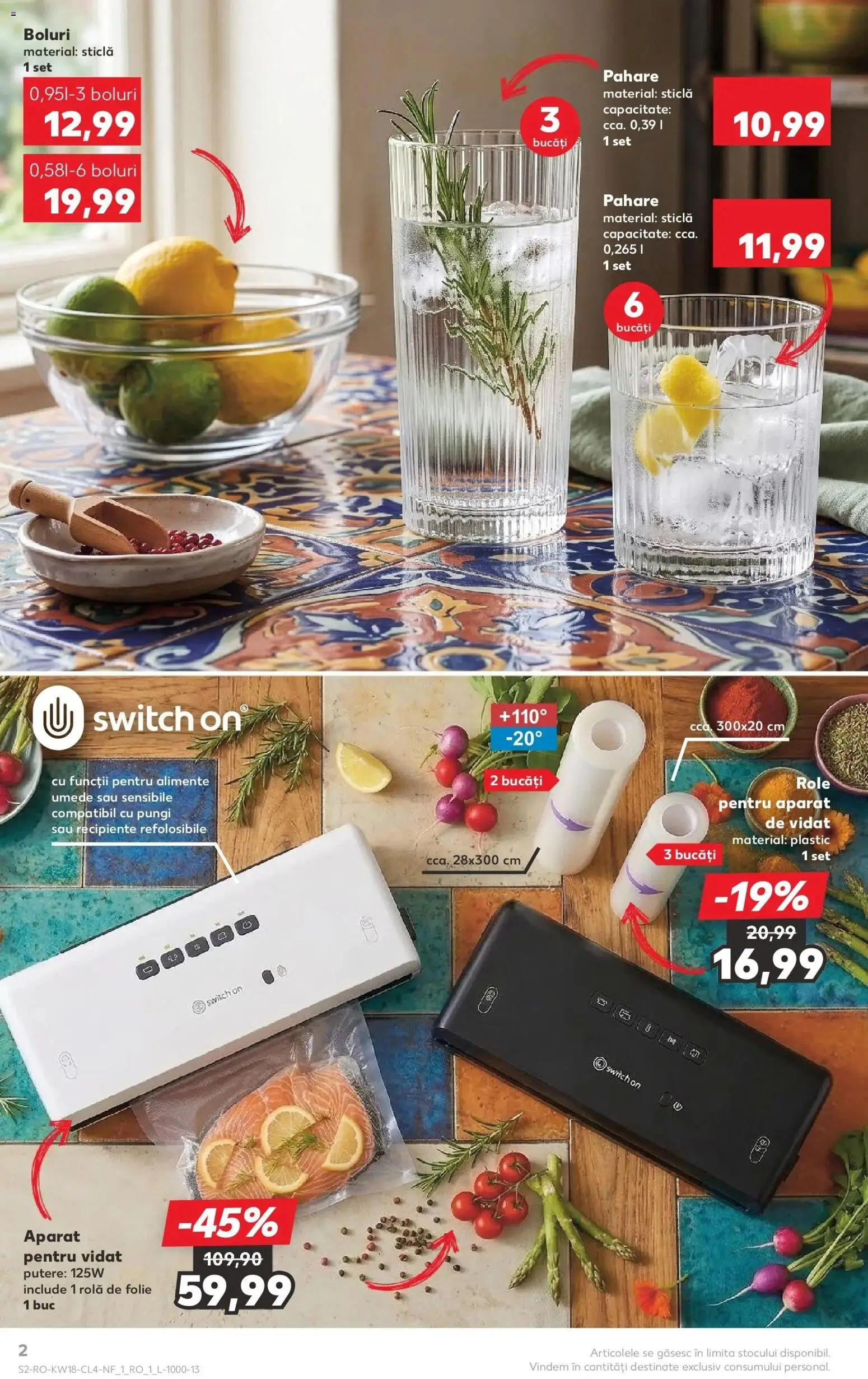Noul catalog Kaufland – valabil de la 29.04.2026 | Pagină: 2 | Produse: Pahare, Role, Recipiente