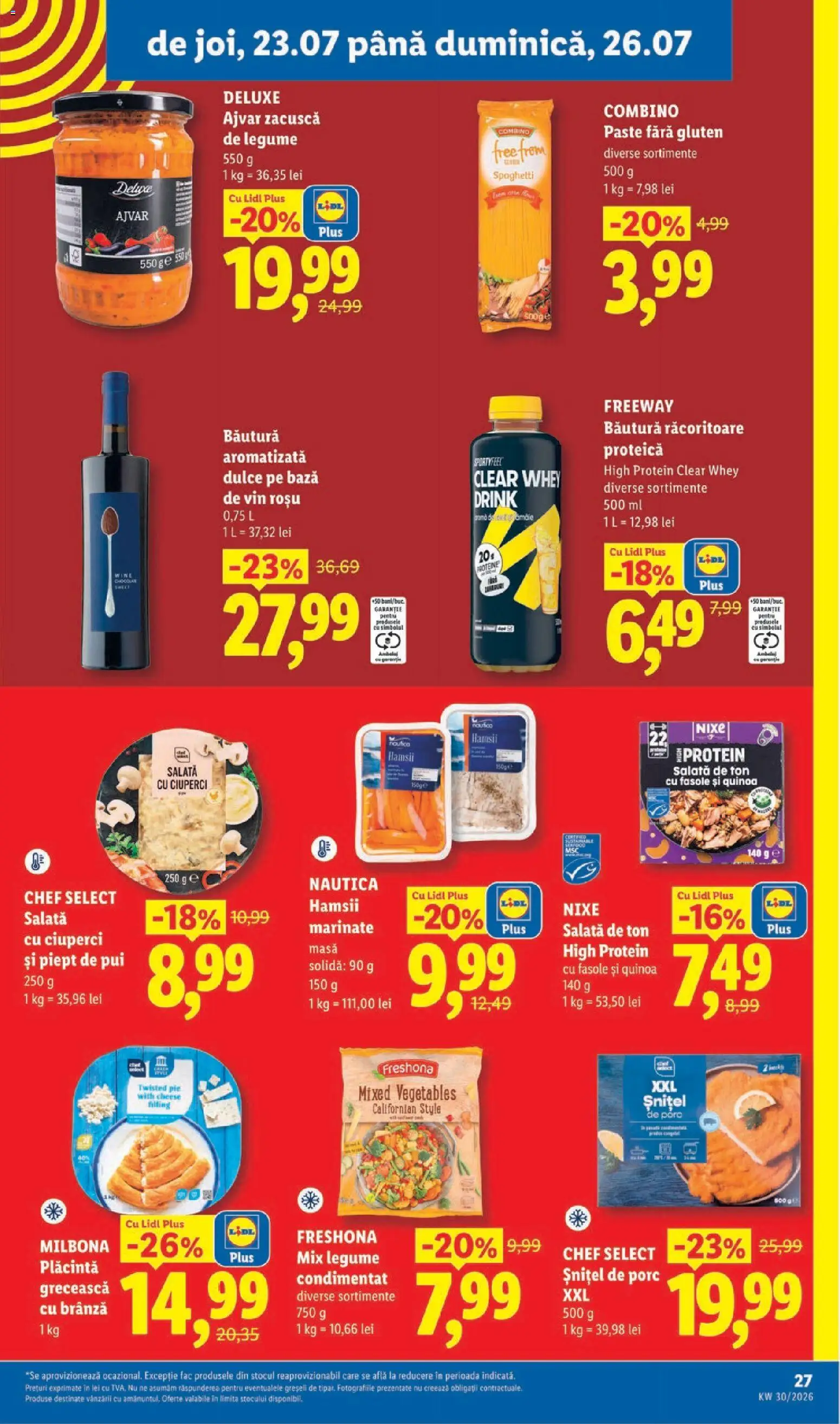 Noul catalog Lidl – valabil de la 20.07.2026 | Pagină: 27 | Produse: Vin rosu, Masă, Ciuperci, Clear