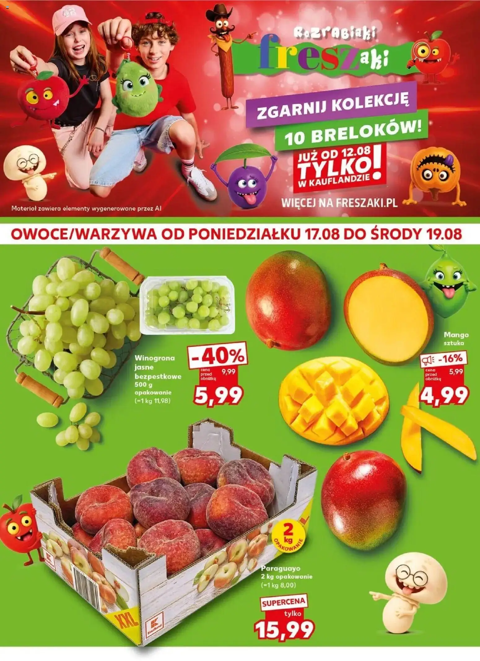 Kaufland gazetka - Mocny start od 17.08.2026 - od jutra PDF | Strona: 2 | Produkty: Mango, Winogrona