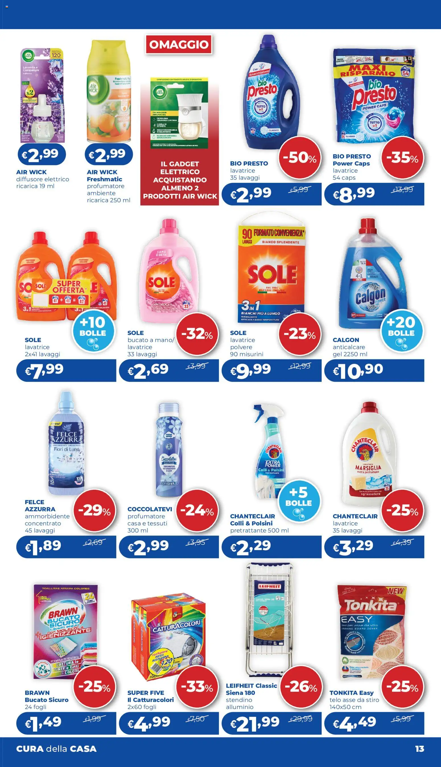 Volantino Acqua e Sapone del 02/07/2026 | Pagina: 13 | Prodotti: Sgrassatore, Lavatrice, Stendino, Fragranza