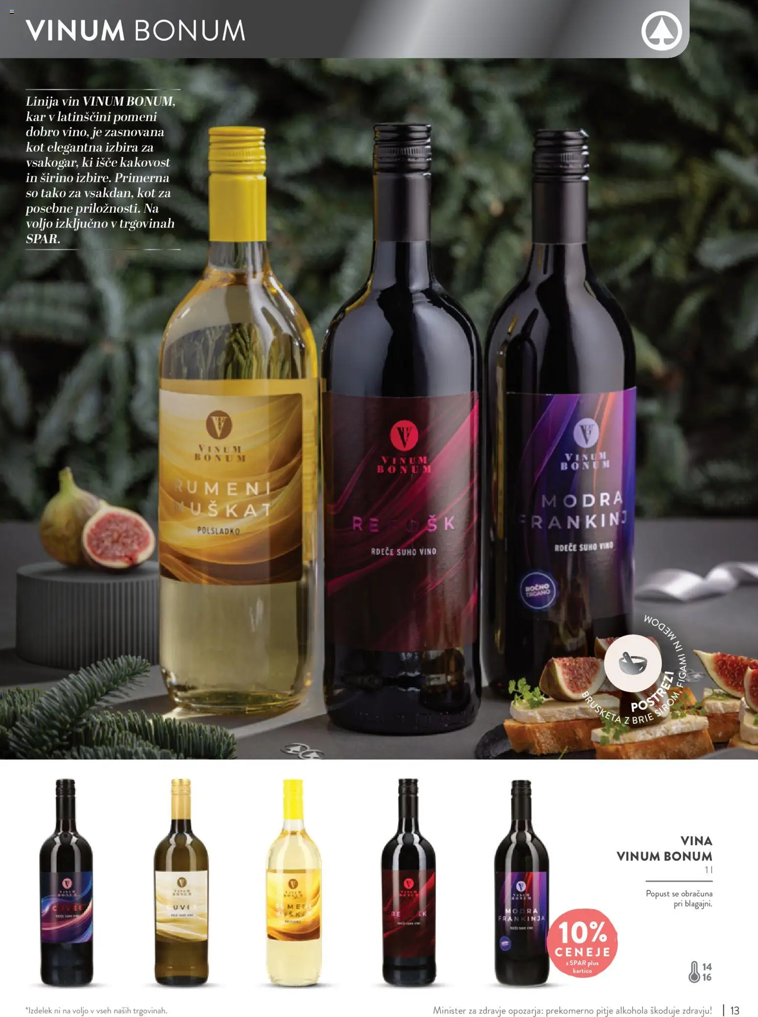 Novi Spar katalog ponudbe – veljaven od 05.11.2025 | Stran: 13 | Izdelki: Vino