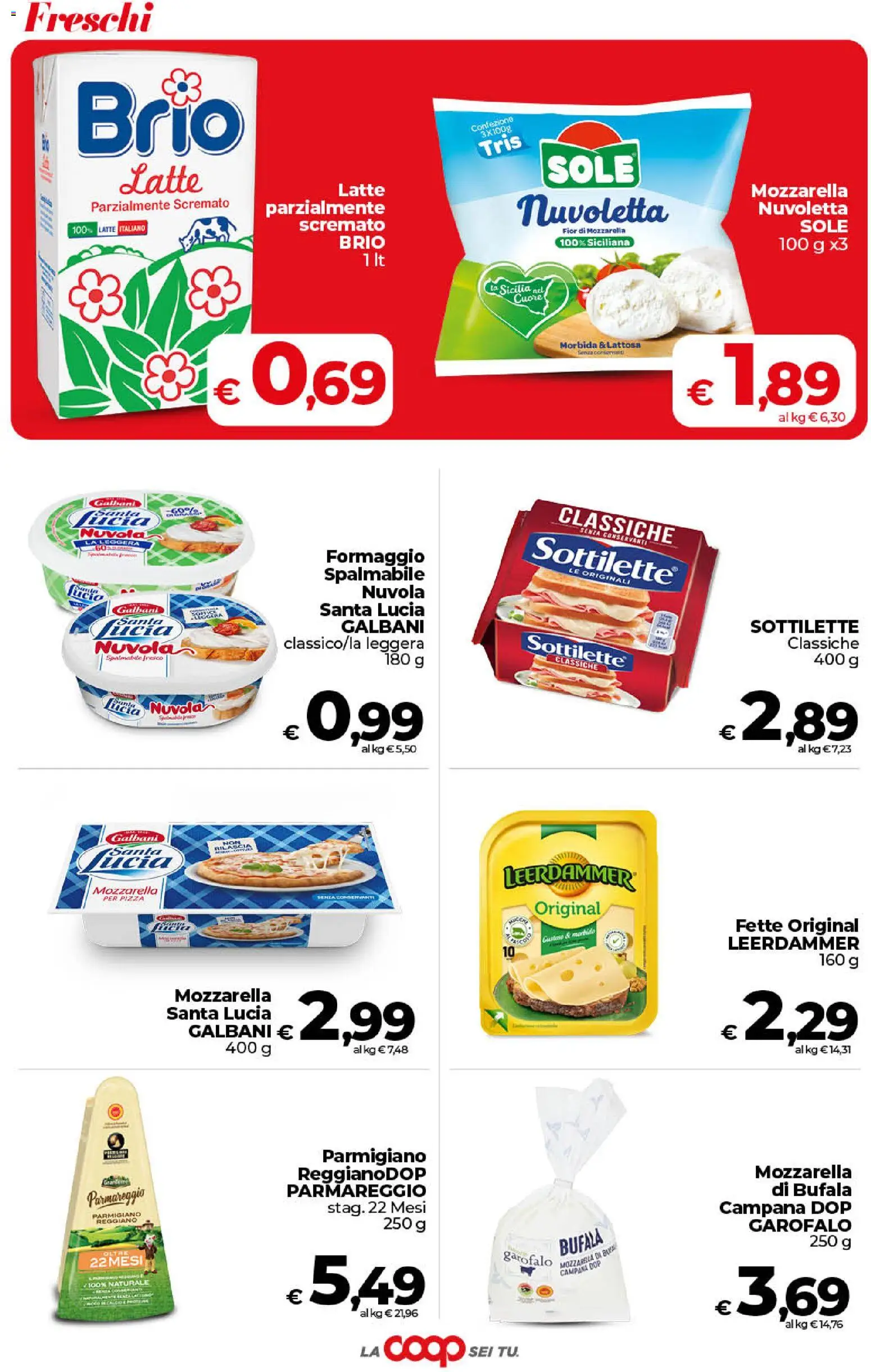 Volantino COOP del 11/08/2026 | Pagina: 14 | Prodotti: Garofalo, Latte, Formaggio, Parmigiano