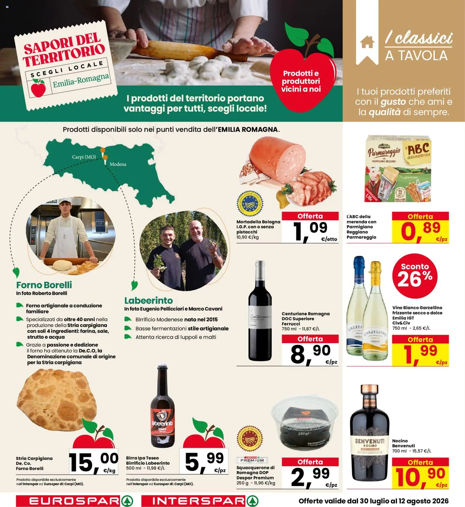 Volantino Eurospar del 30/07/2026 | Pagina: 8 | Prodotti: Vino, Pistacchi, Parmigiano, Vino bianco