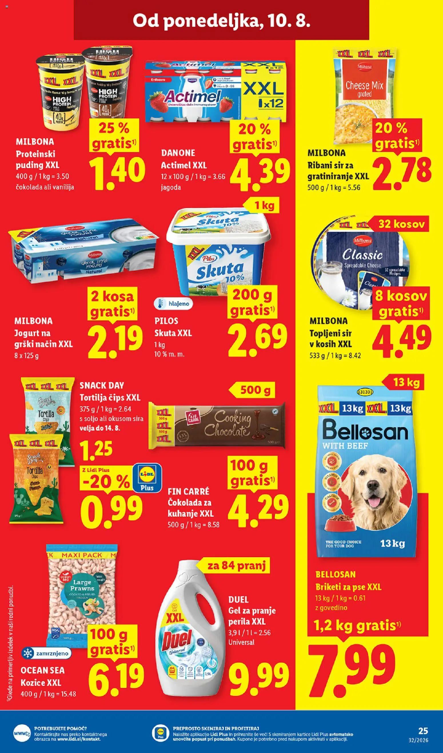 Novi Lidl katalog ponudbe – veljaven od 06.08.2026 | Stran: 51 | Izdelki: Topljeni sir, Puding, Jogurt, Detergent