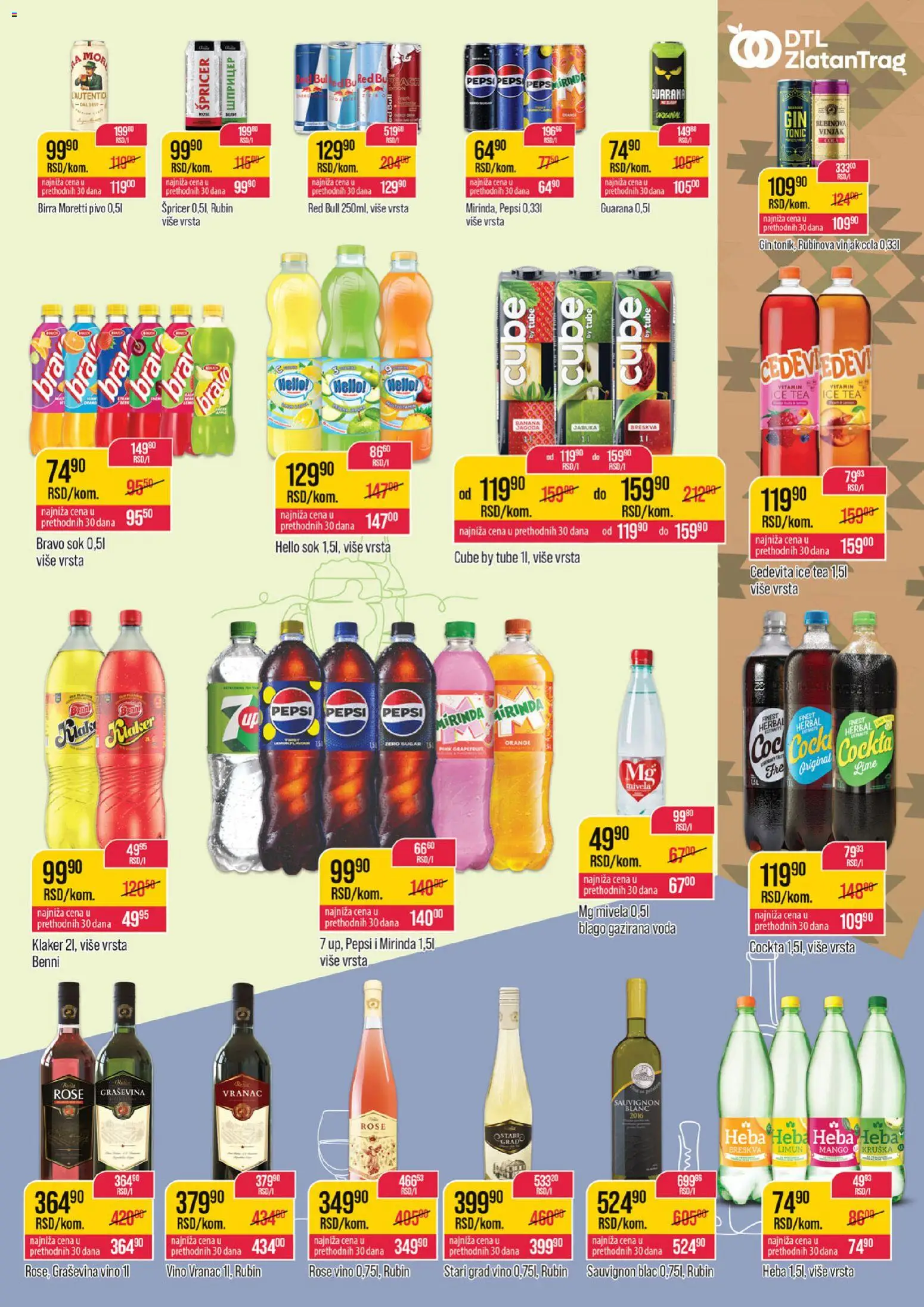 Zlatan Trag katalog - važi od 09.09.2026 | Strana: 9 | Proizvode: Ice Tea, Gin, Red Bull, Limun