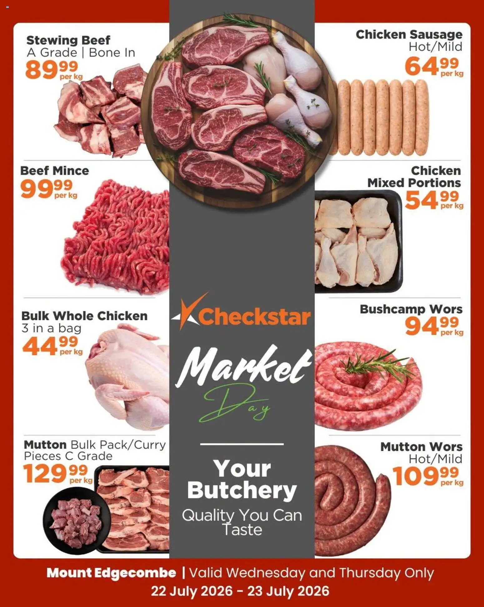 New Check Star catalogue – valid from 22/07/2026 | Page: 6 | Products: Bag, Chicken, Beef, Sausage