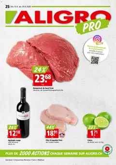 Aligro aktionen Chavannes, Matran, Genève, Sion ab 15.06.2026 gültig