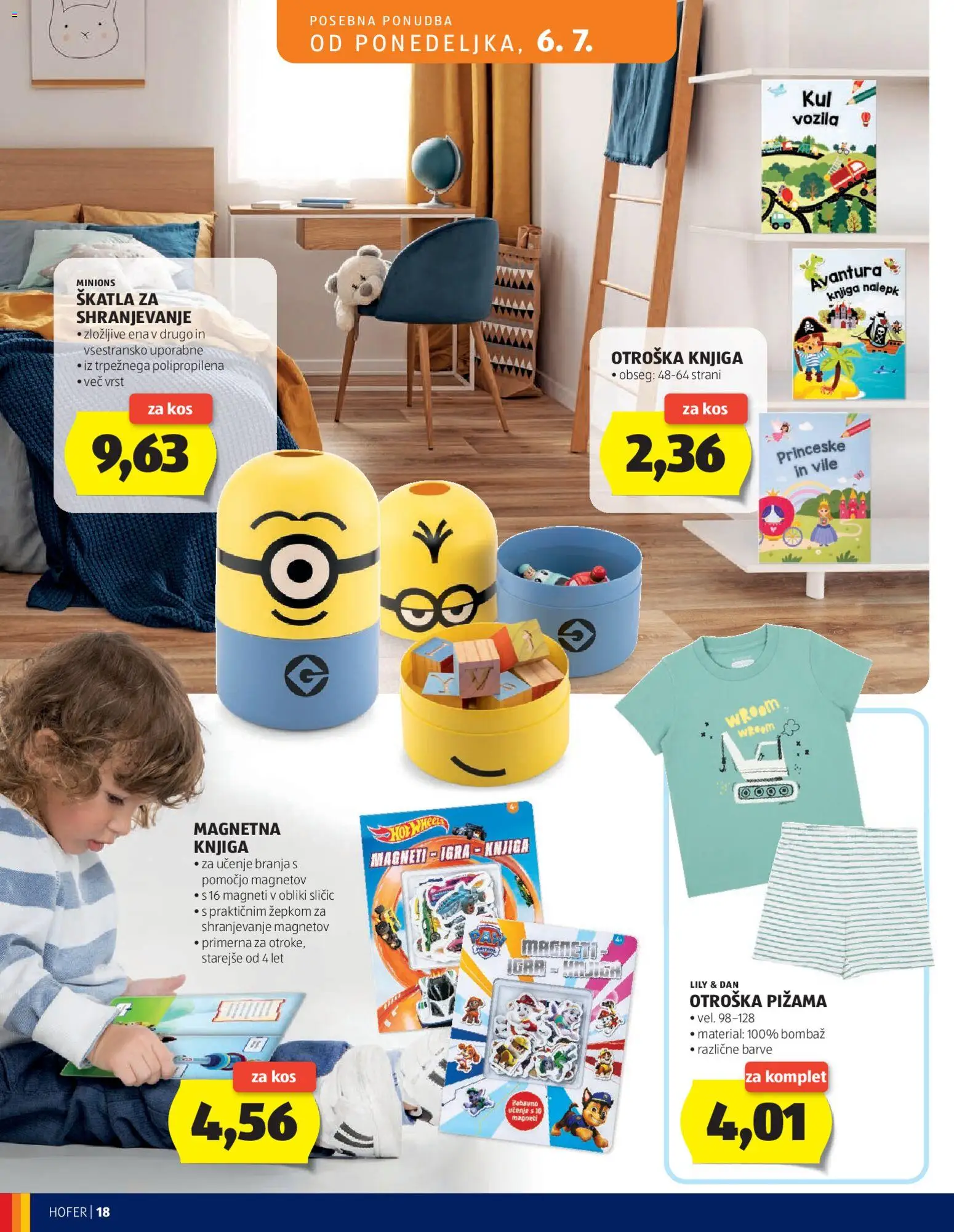 Novi Hofer katalog ponudbe – veljaven od 01.07.2026 | Stran: 18 | Izdelki: Igra, Pižama, Skatla, Knjiga
