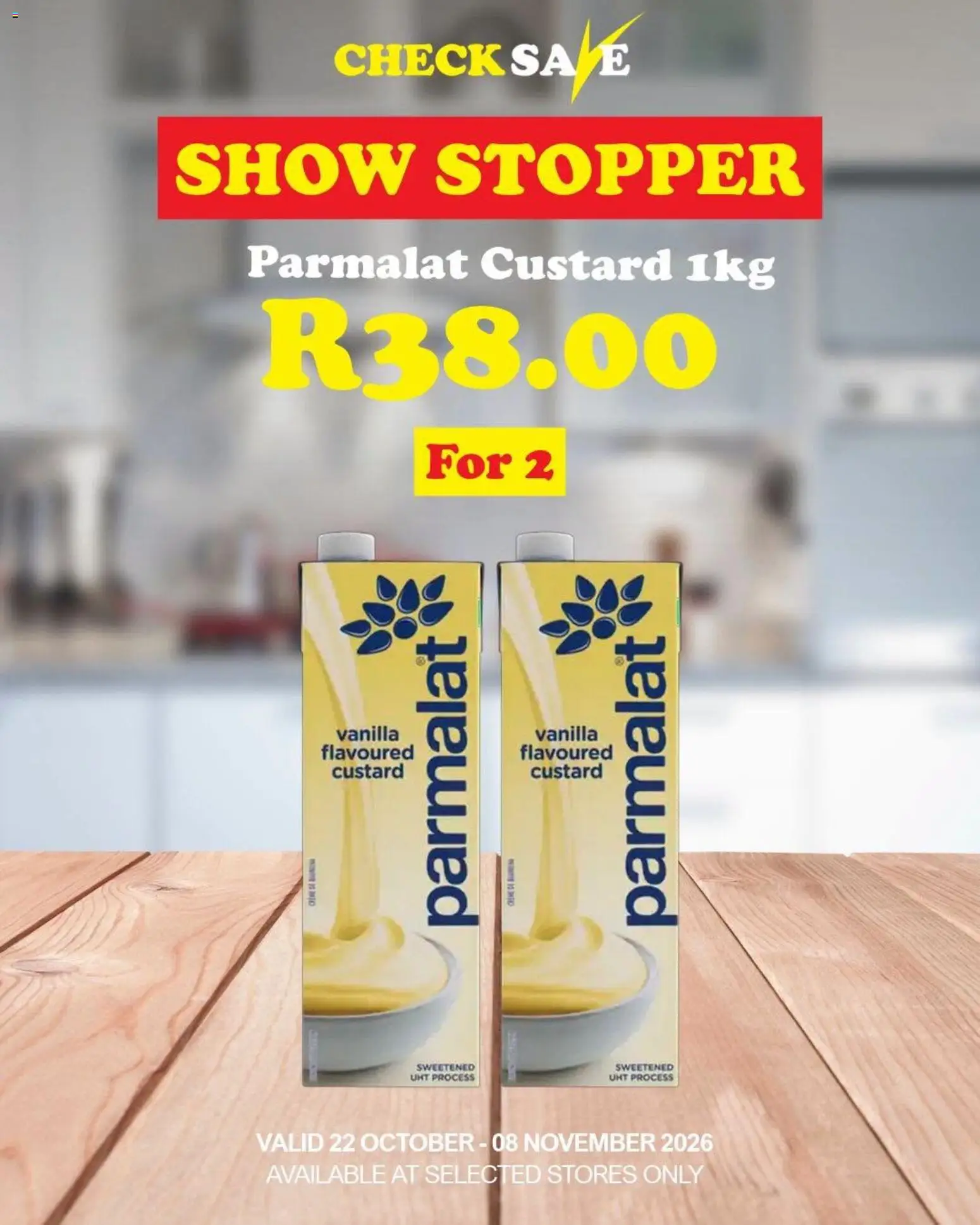 New Check Save catalogue – valid from 22/10/2026 | Page: 1 | Products: Custard, Vanilla
