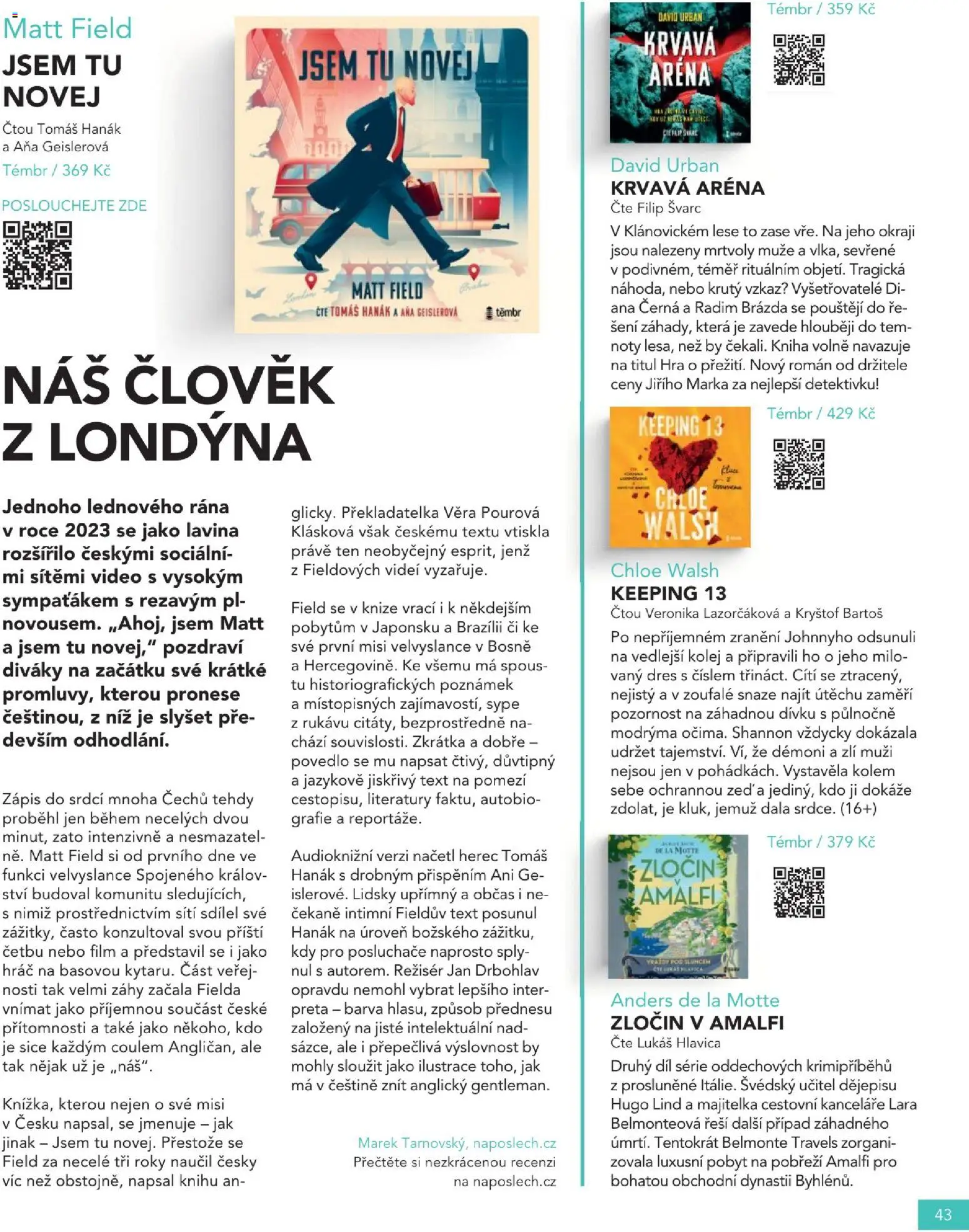 Knižní klub magazín od 01.09.2026 | Strana: 43 | Produkty: Kniha, Video, Hra, Chloe