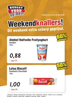 Budget Food folder - Weekendfolder - Voorbeeld van een folder van Budget Food, geldig van 22.05.2026