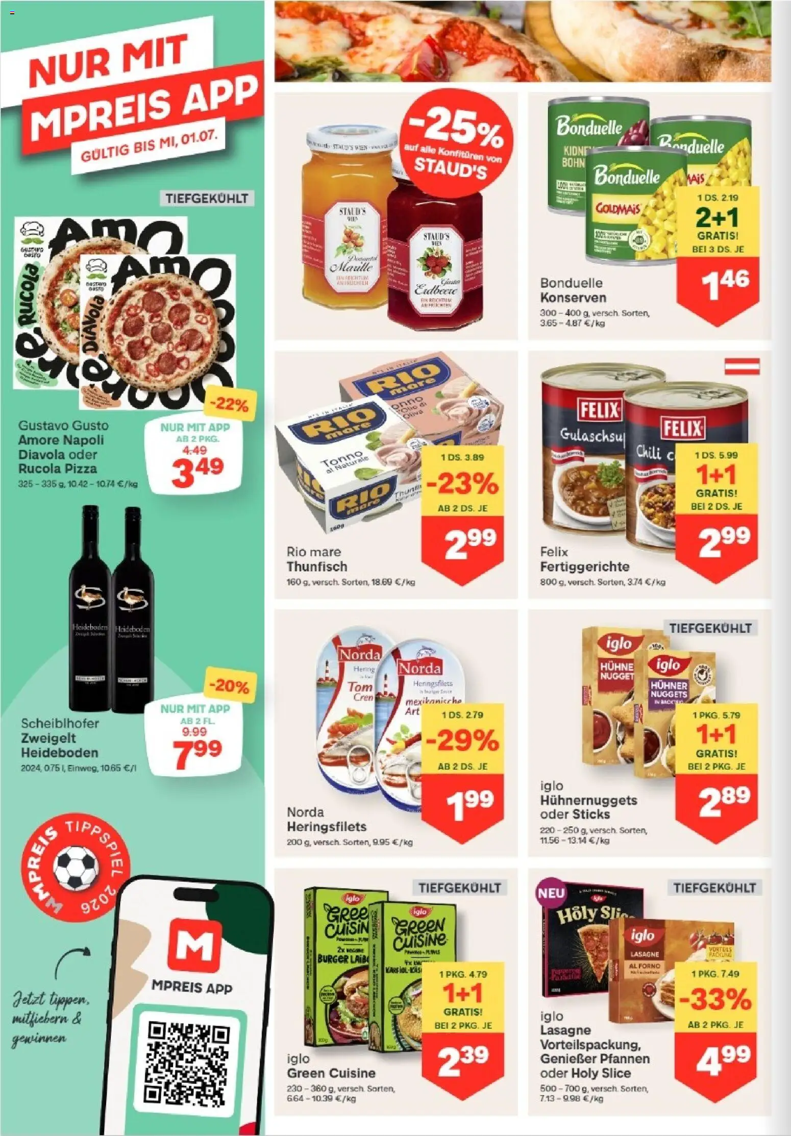 MPREIS Altenmarkt im Pongau gültig ab 18.06.2026 | Seite: 8 | Produkte: Fertiggerichte, Chili, Pizza