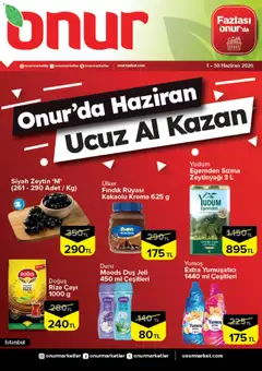 04.06.2026 tarihinden itibaren geçerli olan Onur Market kataloğu önizlemesi
