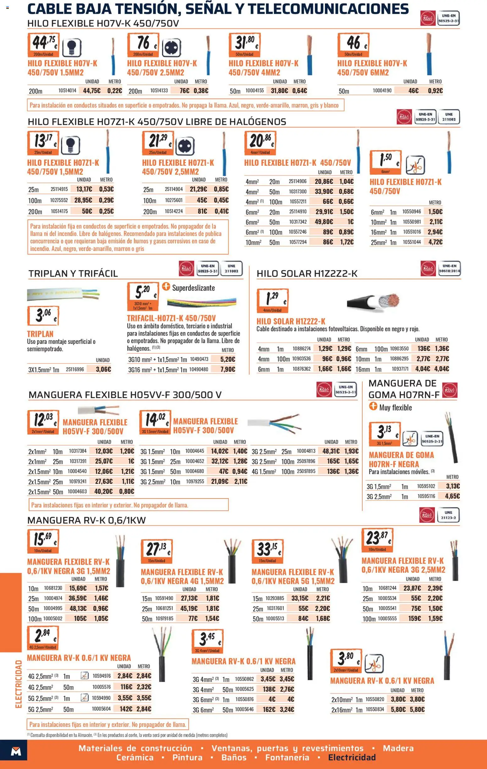 Obramat - Reformas Otono Imprenta Almacenes 26 Murcia 2026 │ válido desde el 09/10/2026 | Página: 68 | Productos: Manguera, Cable, Puertas