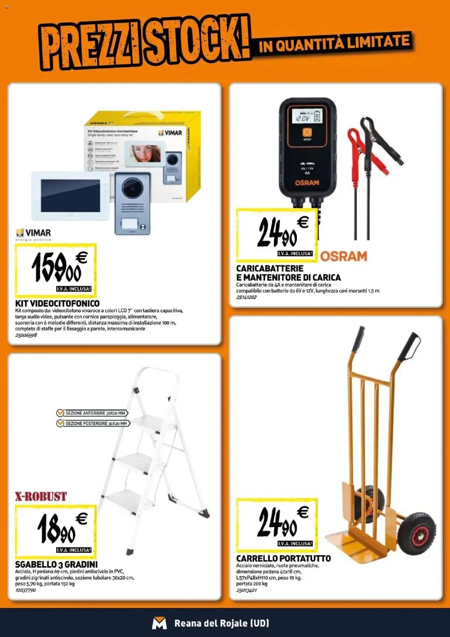 Nuovo TECNOMAT catalogo Reana del Rojale dal 27/08/2026 > offerte anteprima 🛍️ | Pagina: 15 | Prodotti: Carrello, Sgabello, Batterie, Caricabatterie