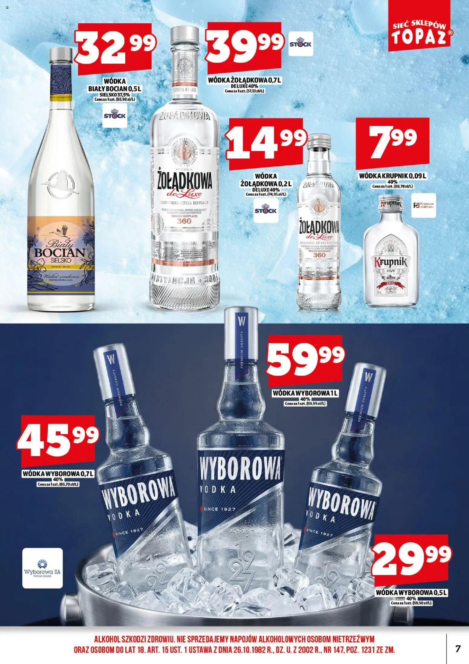 Topaz gazetka alkoholowa od 01.08.2026 | Strona: 9 | Produkty: Vodka, Alkohol, Wódka