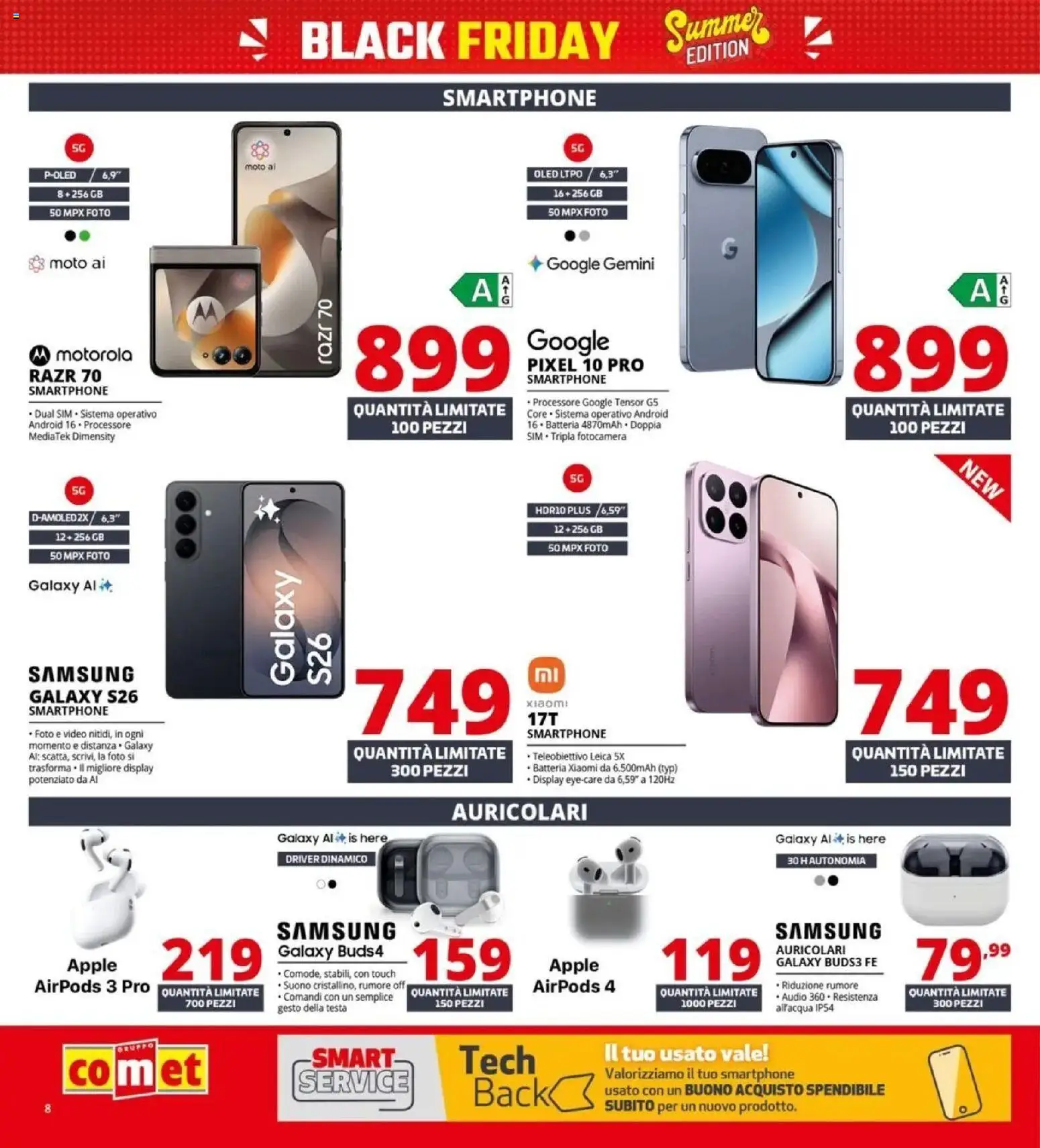 Nuovo Comet - Summer Black Friday da Comet! dal 04/06/2026 > offerte anteprima 🛍️ | Pagina: 8 | Prodotti: Xiaomi, Smartphone, Audio, Samsung