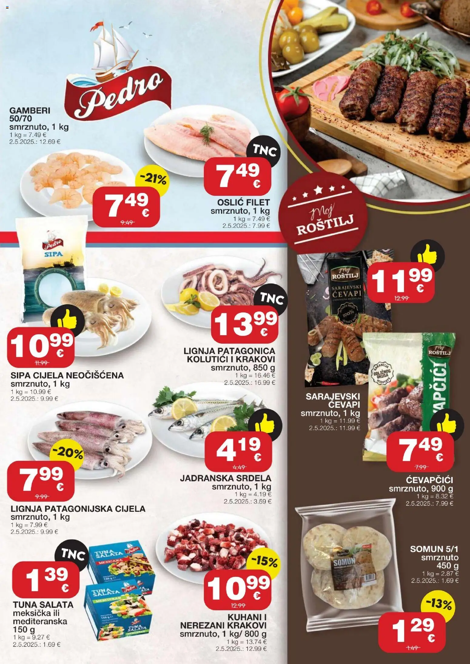 Stanić Diskont katalog | vrijedi od 05.03.2026 | Stranica: 9 | Proizvodi: Roštilj, Gamberi, Salata, Ćevapčići