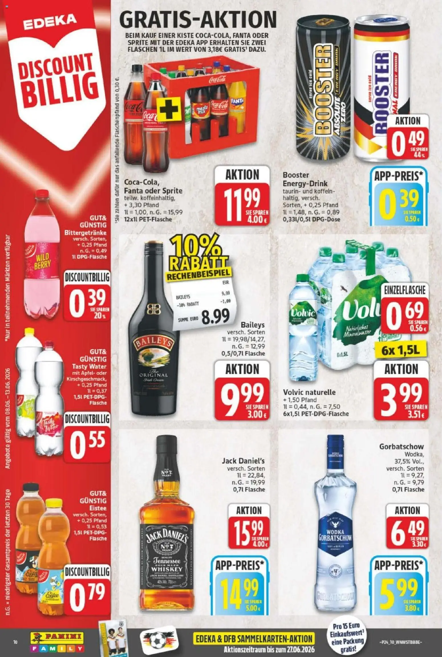 NP Discount Prospekt – gültig ab 08.06.2026 | Seite: 10 | Produkte: Sprite, Cola, Energy, Volvic