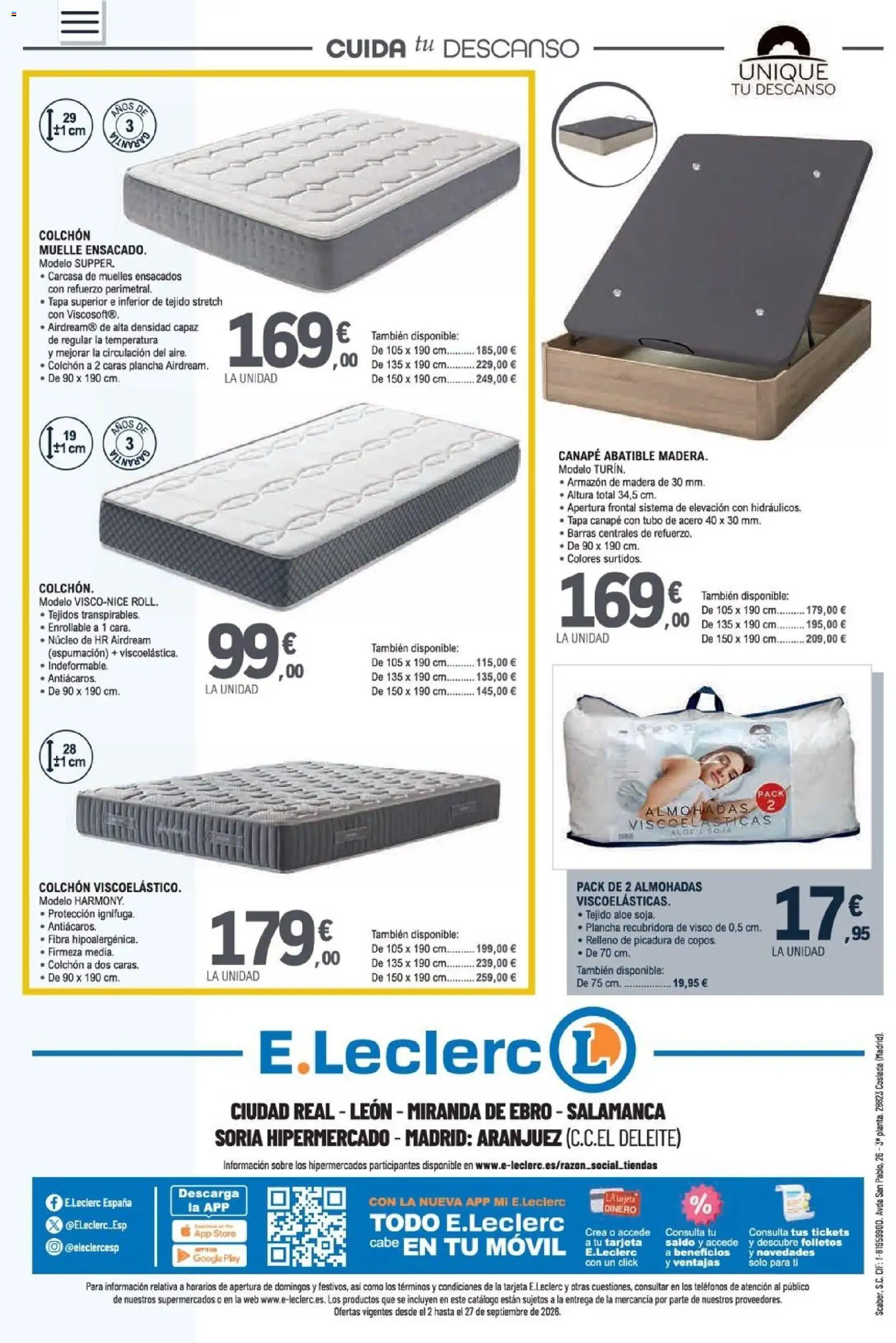 E.Leclerc Ciudad Real │ válido desde el 31/08/2026 | Página: 24 | Productos: Móvil, Colchon, Plancha