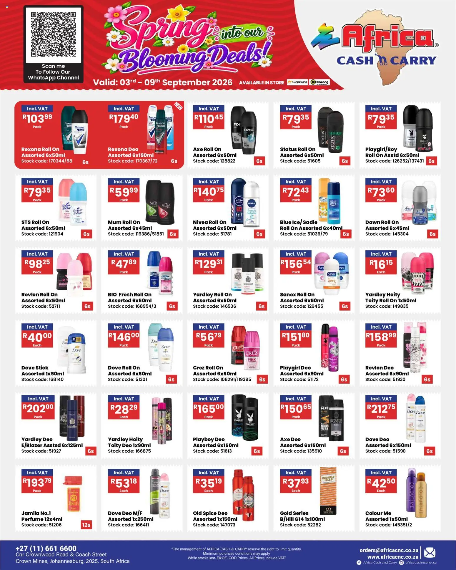 New Africa Cash & Carry catalogue – valid from 03/09/2026 | Page: 7 | Products: Perfume, Stock