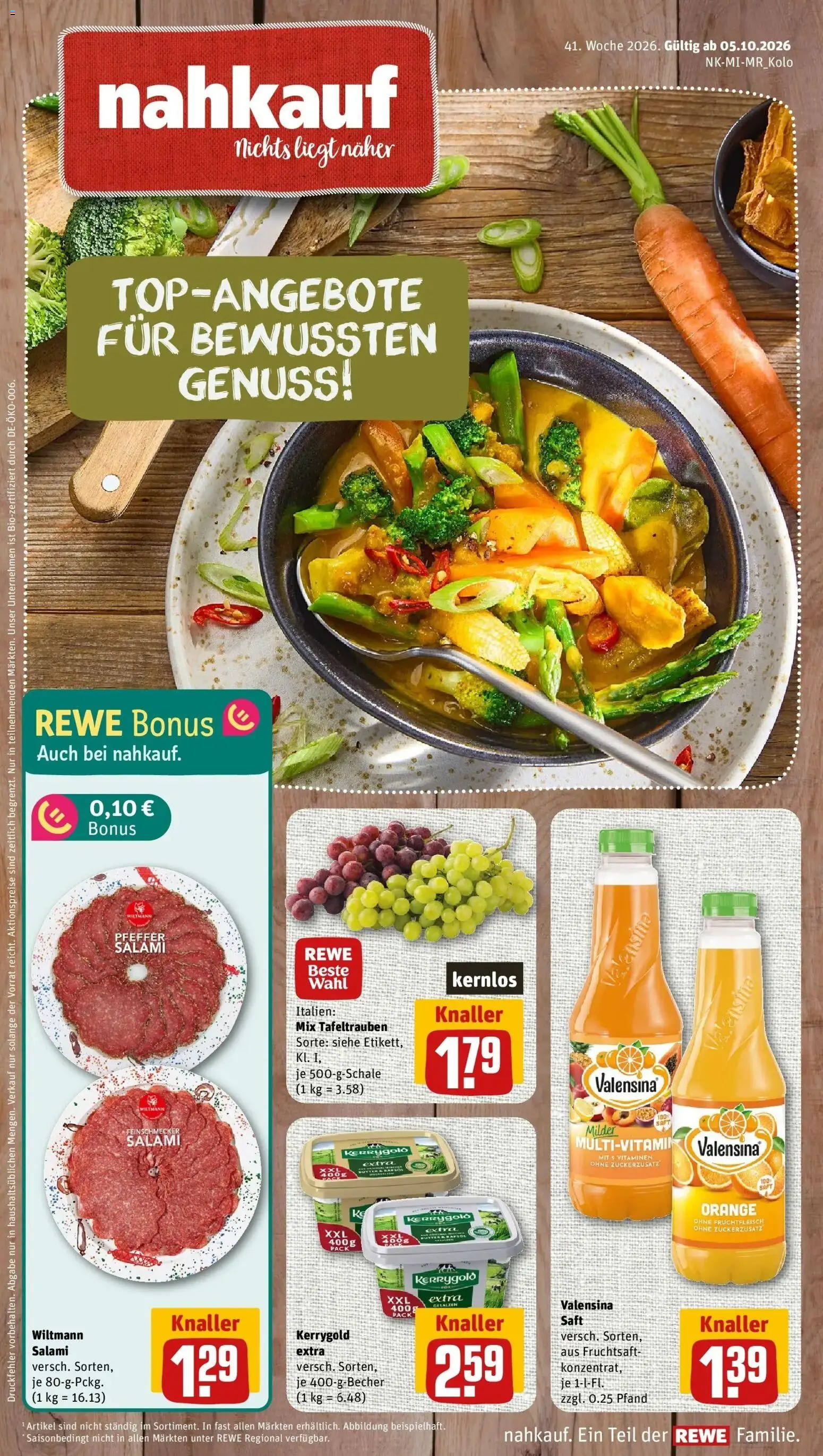 REWE Prospekt ab 05.10.2026 zum Blättern » Angebote | Seite: 1