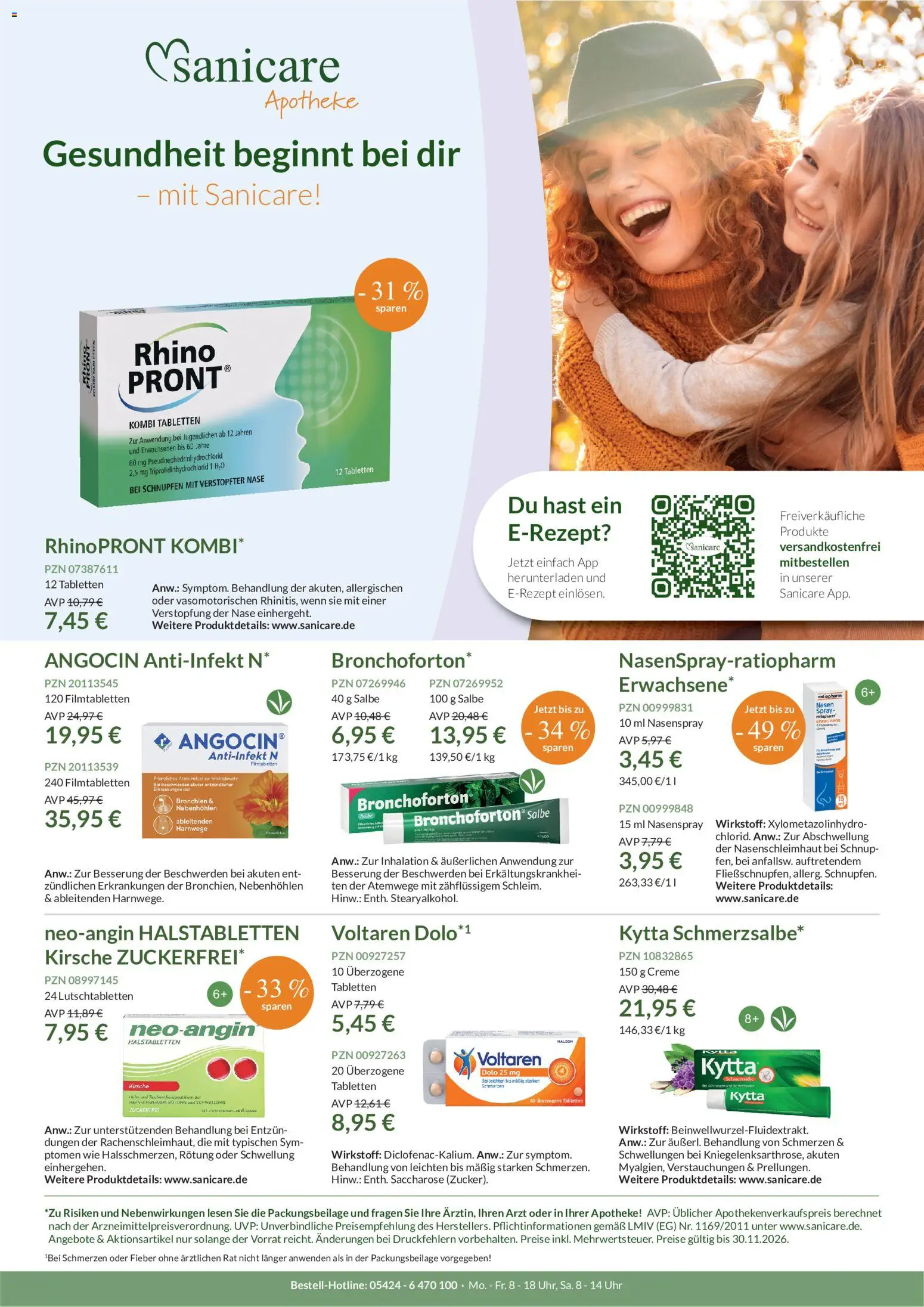 Sanicare Prospekt – gültig ab 23.09.2026 | Seite: 1 | Produkte: Creme, Uhr